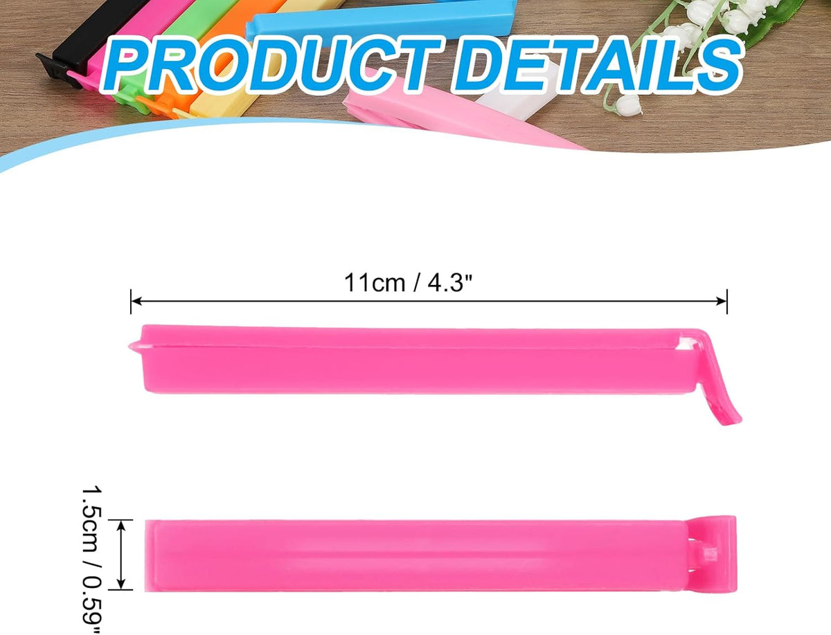 PATIKIL Sealing Clips 4.3 Inch, 10 Pack Reusable Plastic Bag Clip Clamp Sealer for Food Storage