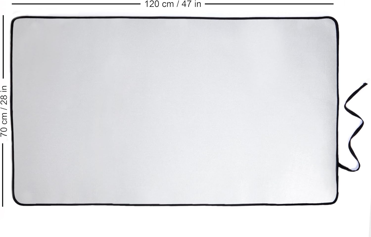 Encasa XO Ironing Mat/Pad - Metallic Silver (Large 48"x28") with 5mm Foam Padding & Silicone Iron