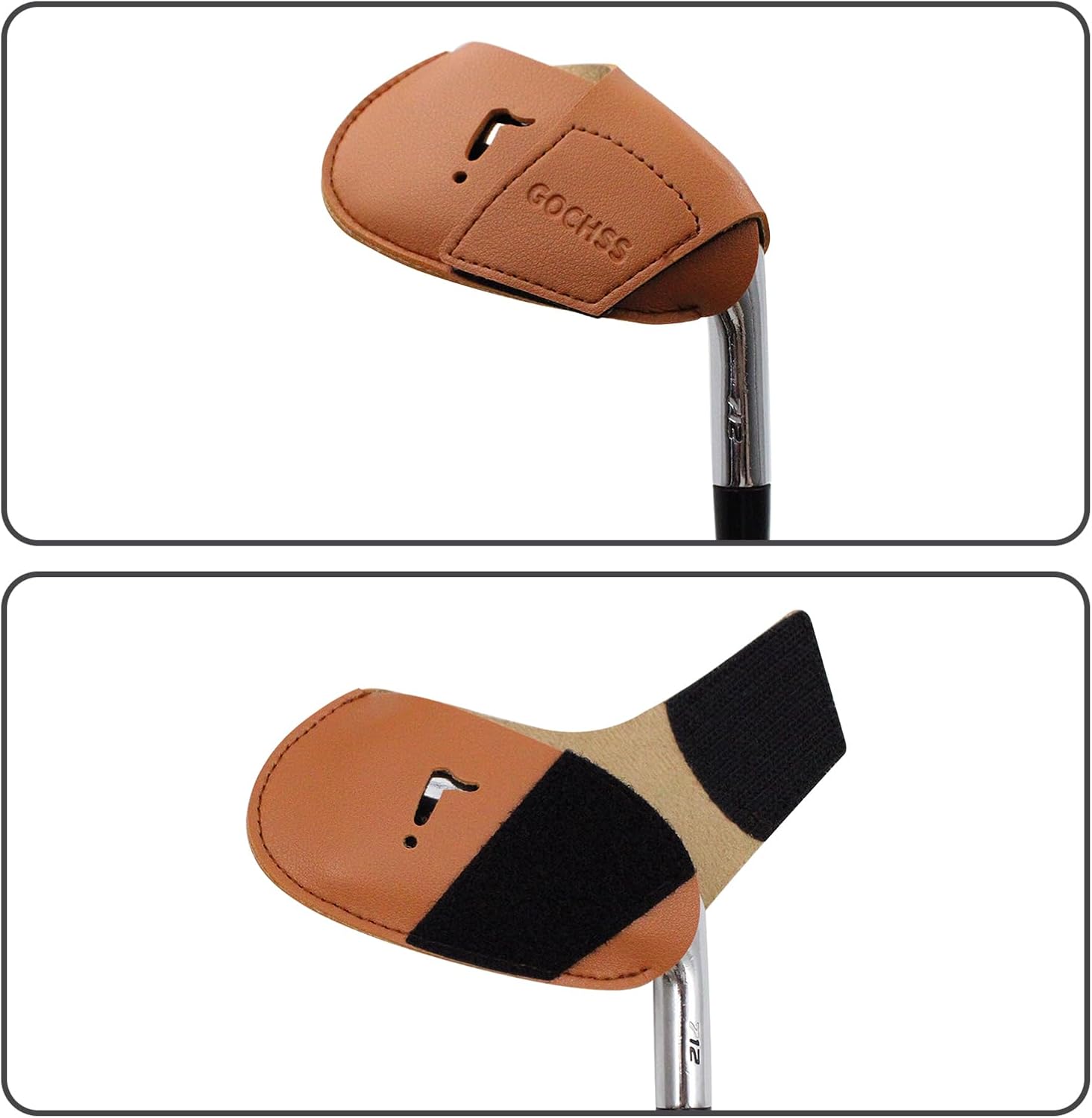I Golf Iron Headcovers 10pcs PU Fit Both Right-Handed Clubs Golf Club Protector for Titleist
