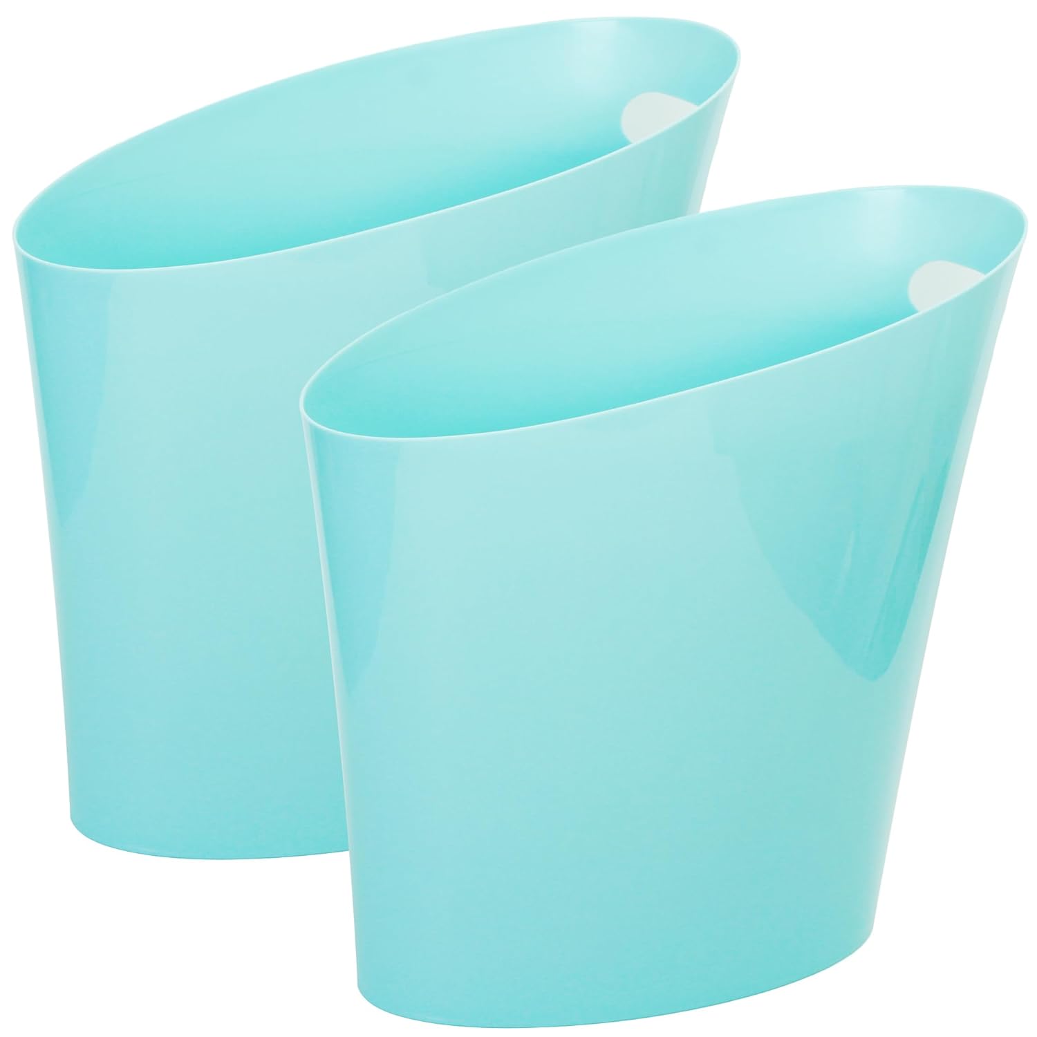 Youngever 2 Gallon Slim Trash Can, Plastic Garbage Container Bin, Small Trash Bin with Handles for