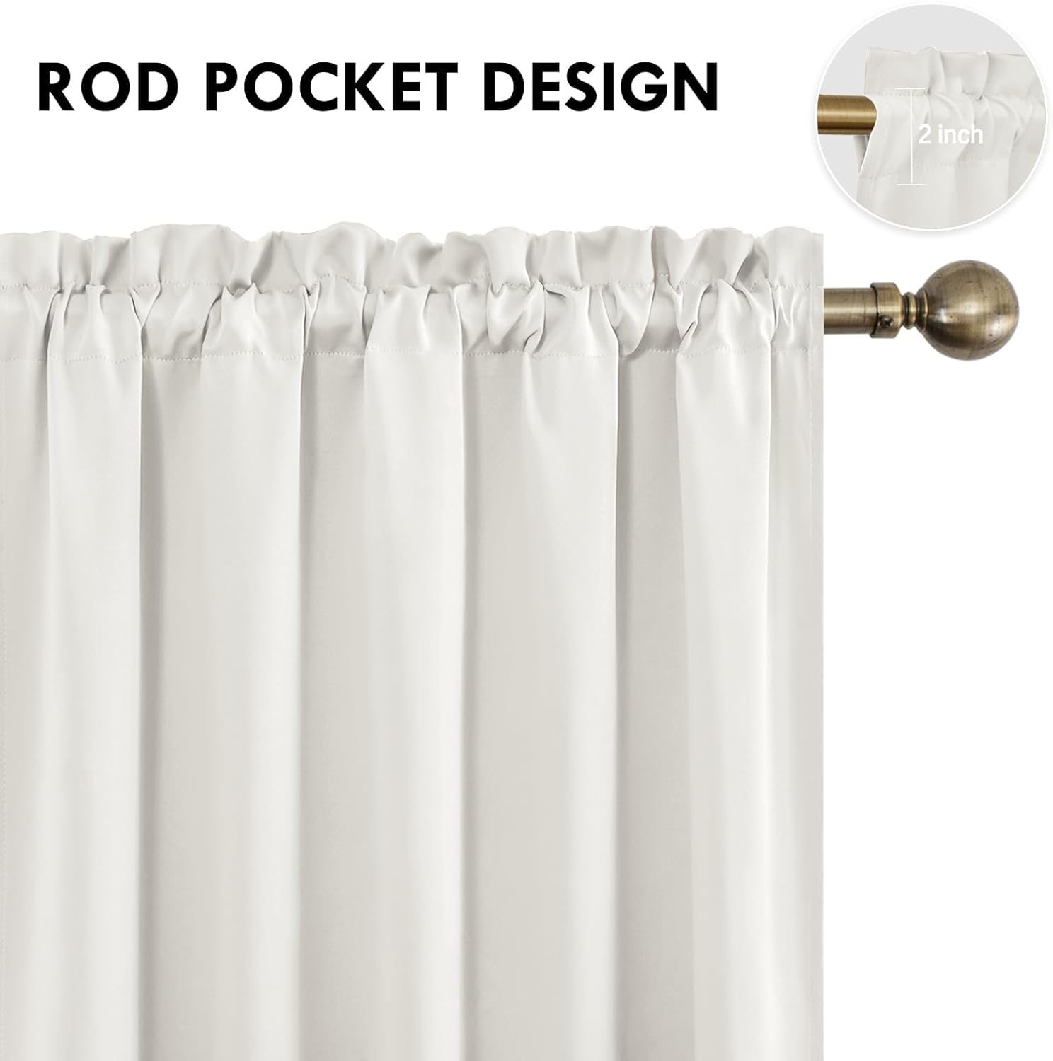 DWCN Blackout Curtains for Living Room Thermal Insulated, Energy Saving & Noise Reducing Bedroom
