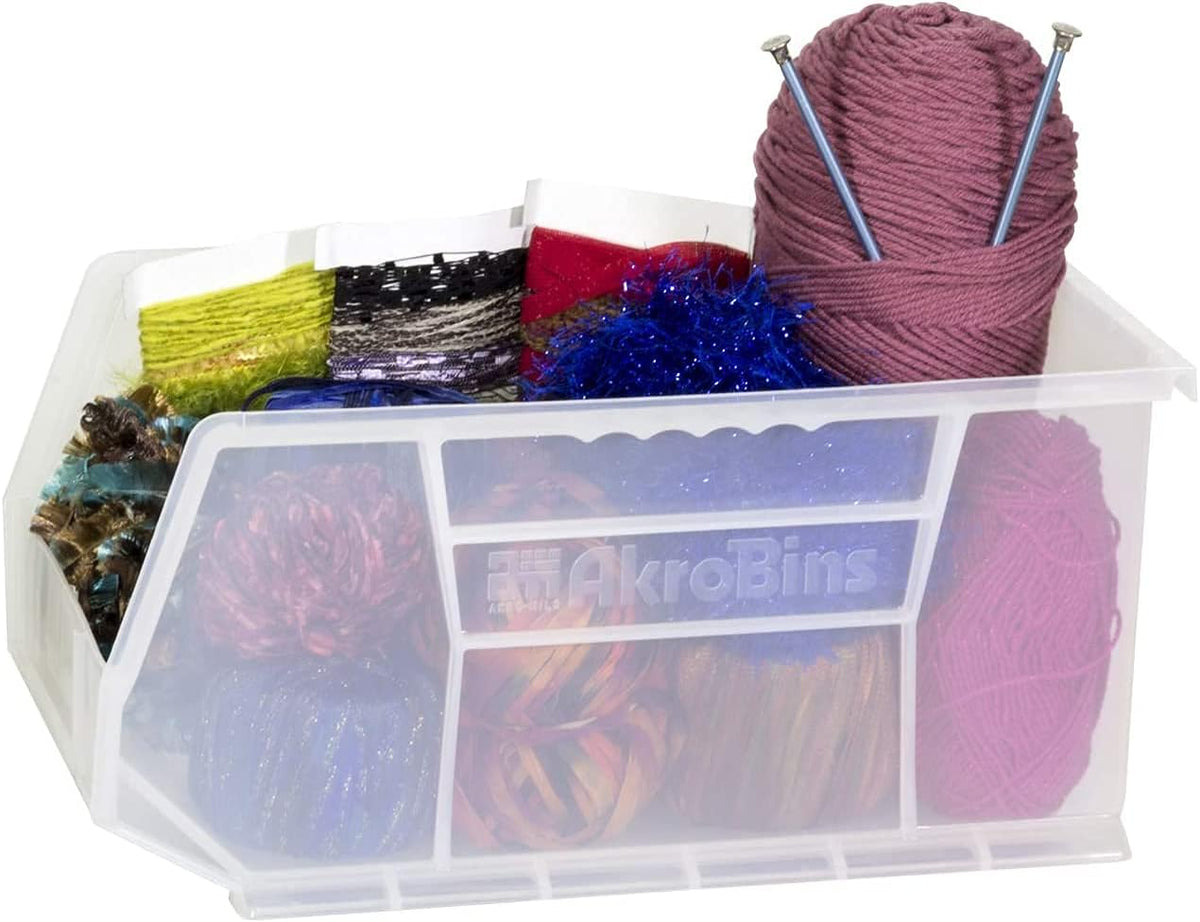 Akro-Mils 30240 AkroBins Plastic Storage Bins, Space-Saving Stackable Bins for Garage, Pantry
