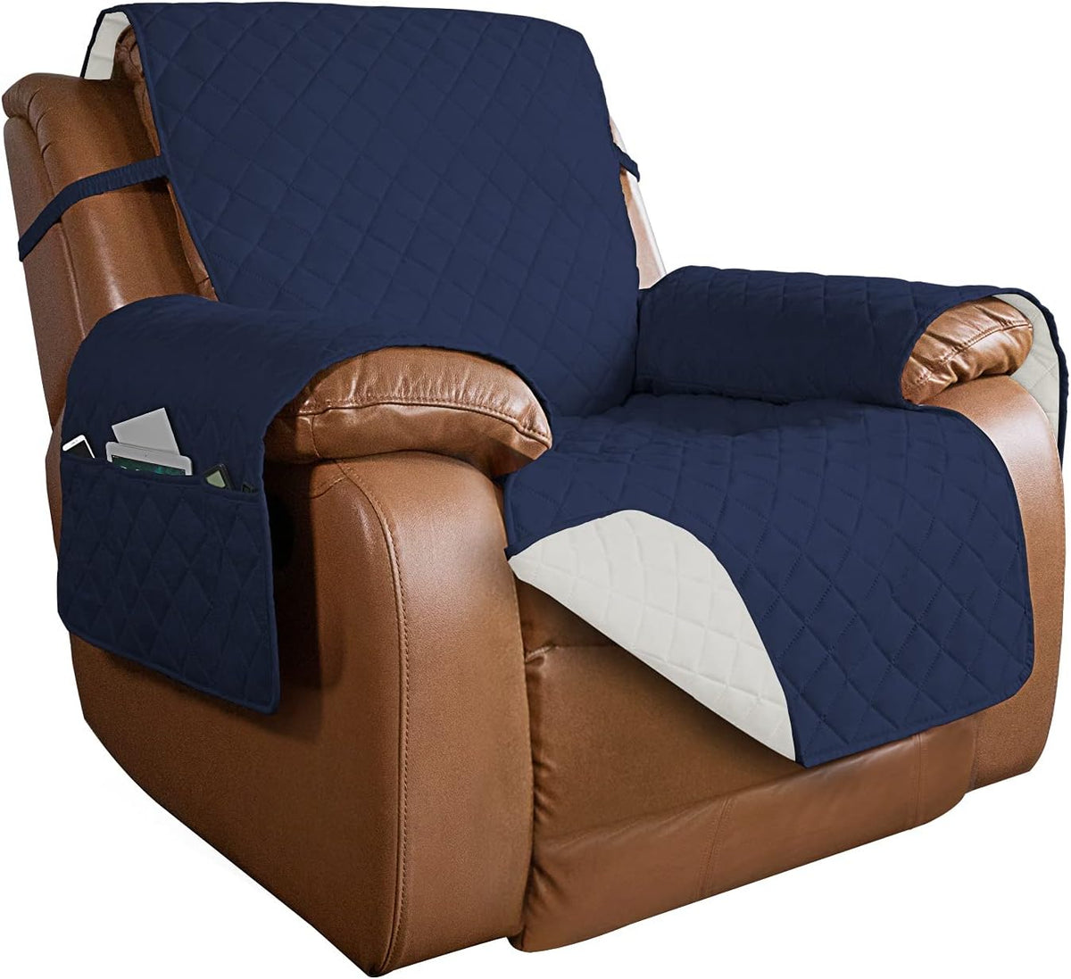 PureFit Reversible Quilted Sofa Cover, Water Resistant Slipcover Furniture Protector, Washable