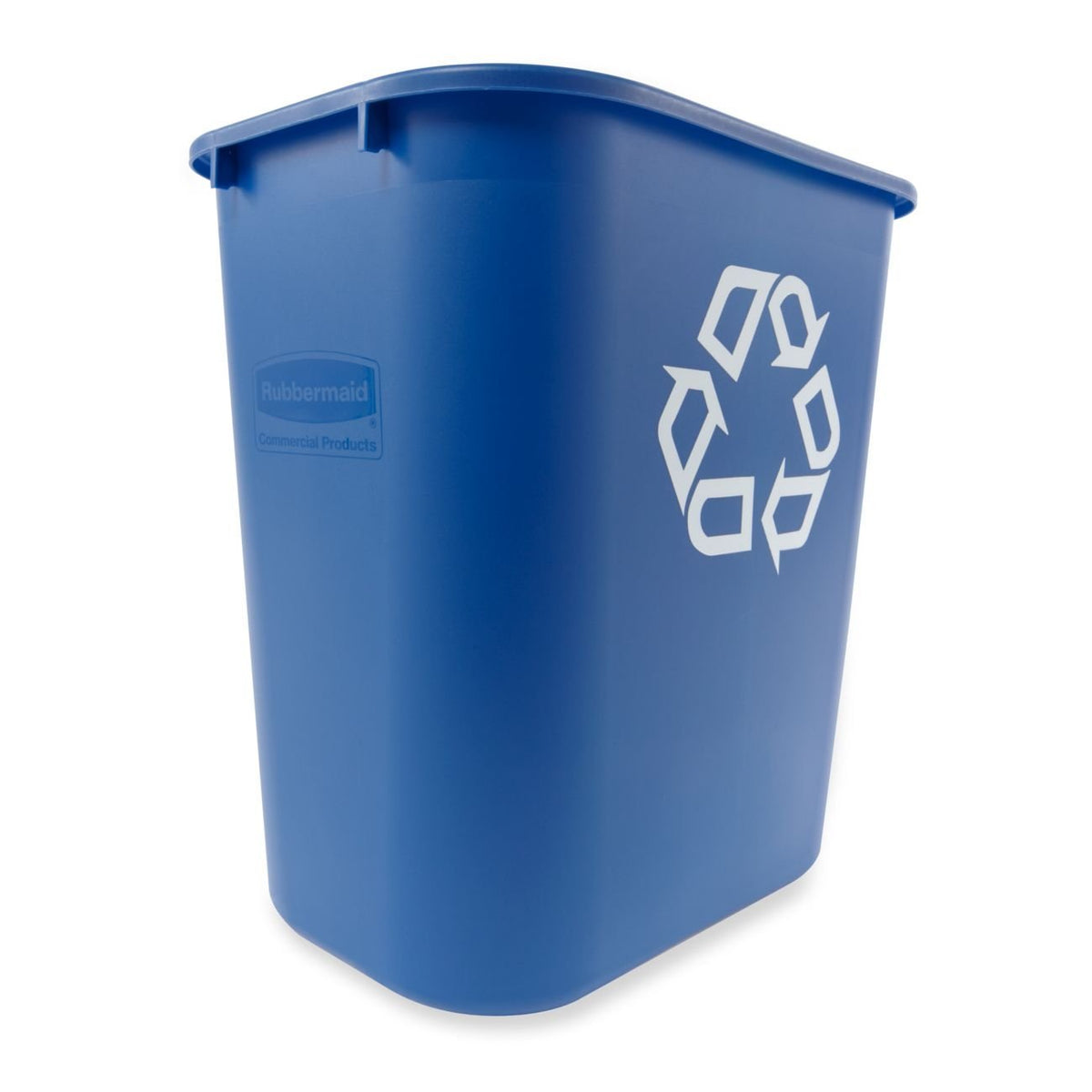 Rubbermaid Commercial Products Deskside Recycling Can, 7-Gallon/28-Quart, Blue Recycling Symbol