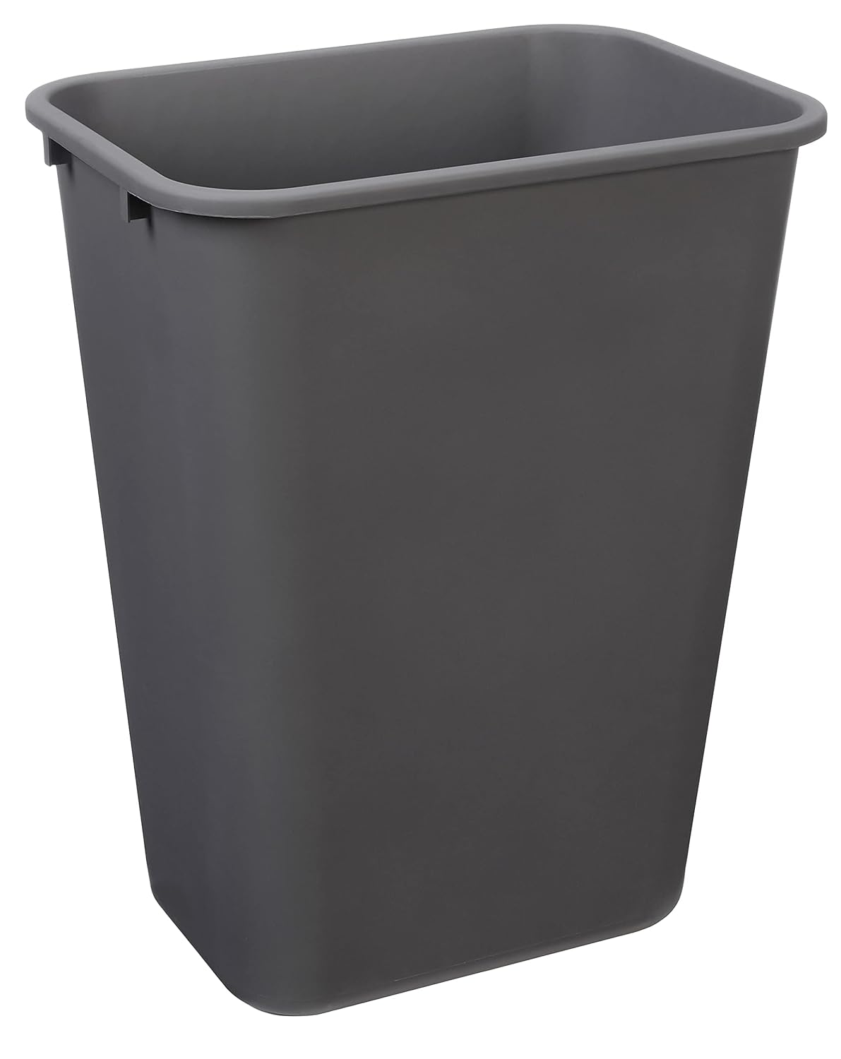 Amazon Basics Rectangular Commercial Office Wastebasket, 10 gallons (Pack of 1), Grey (Previously