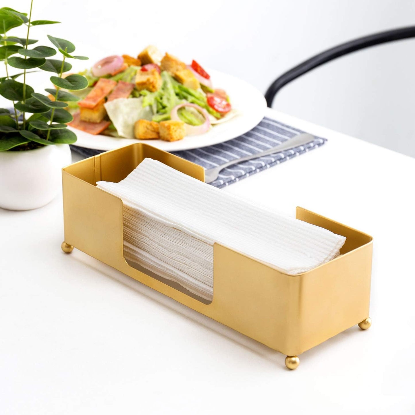 MyGift Gold Paper Towel Holder, Toilet Paper Towel Dispenser for Bathroom, C fold Paper Towel