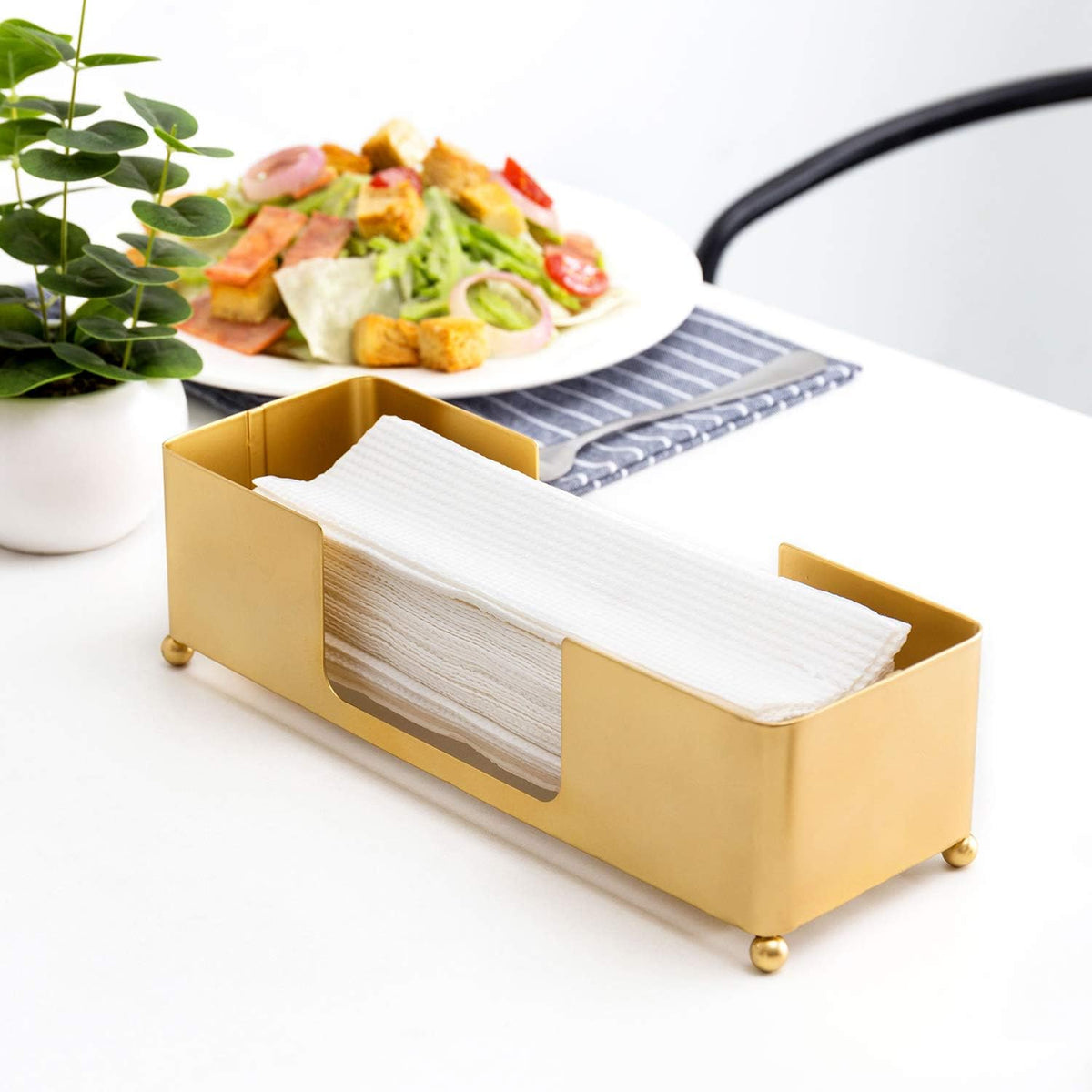 MyGift Gold Paper Towel Holder, Toilet Paper Towel Dispenser for Bathroom, C fold Paper Towel