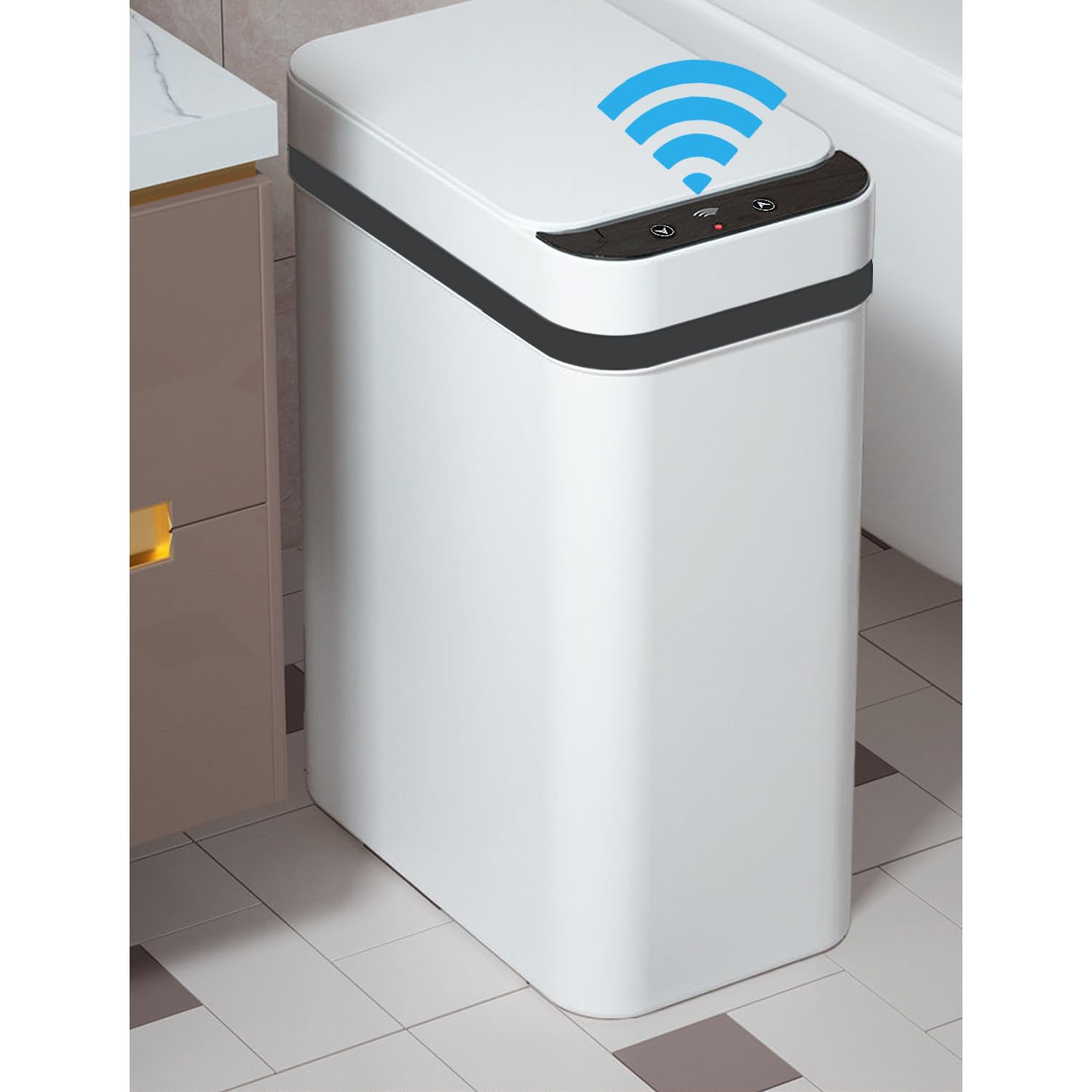 Yatmung Skinny Trash Can Automatic Touchless - 4 Gallons Motion Sensor Bathroom Trash Can