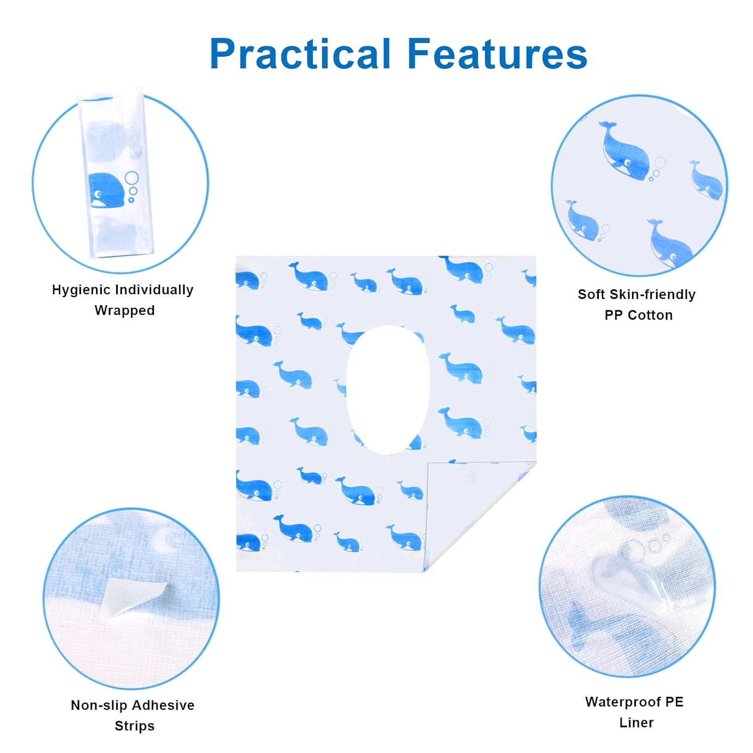 20 Pack Toilet Seat Covers Disposable, Extra Large Disposable Toilet Seat Covers for Adults
