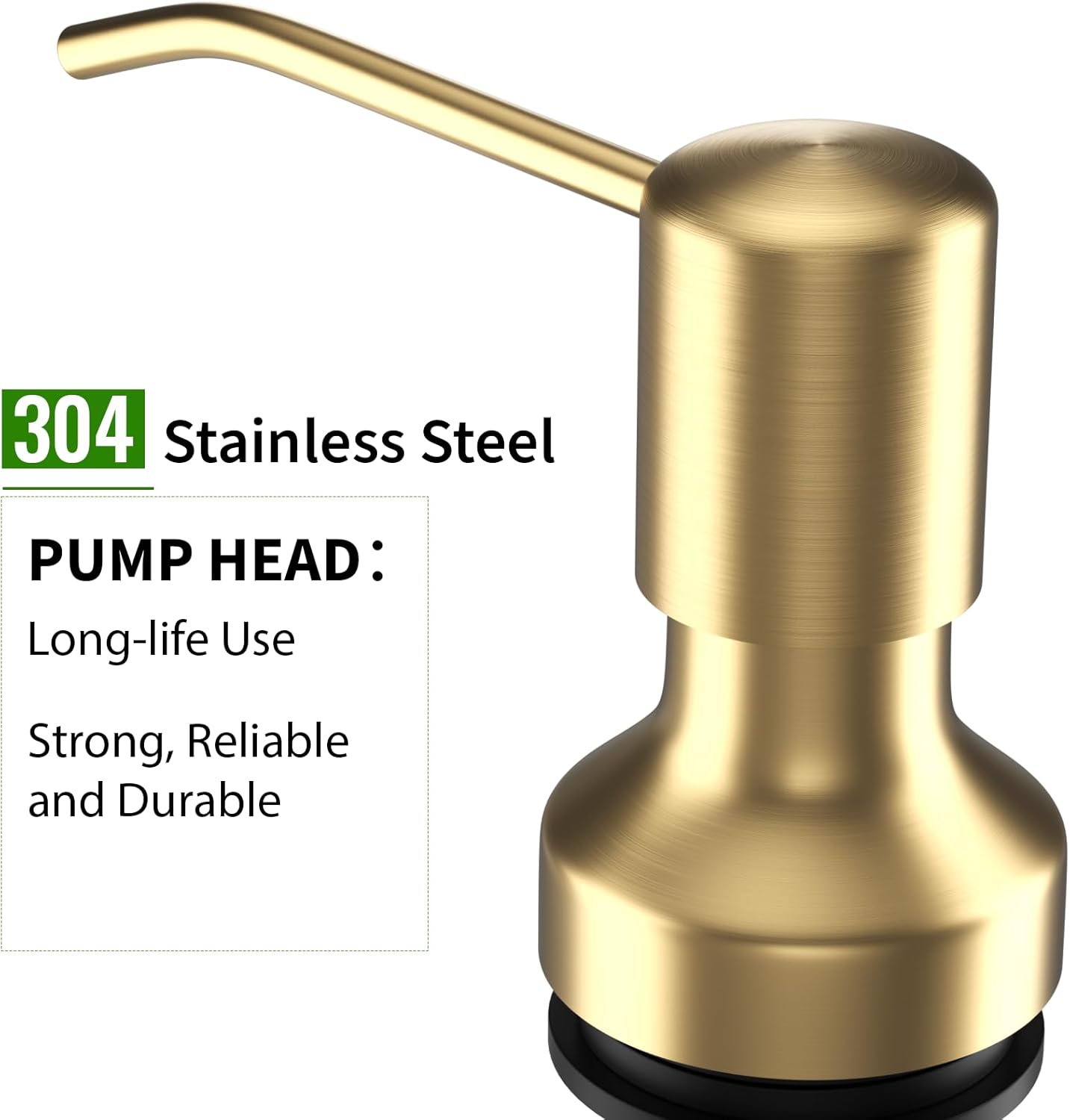 Soap Dispenser for Kitchen Sink, Kitchen Sink Soap Dispenser with 17 OZ Bottle, Refill from The Top