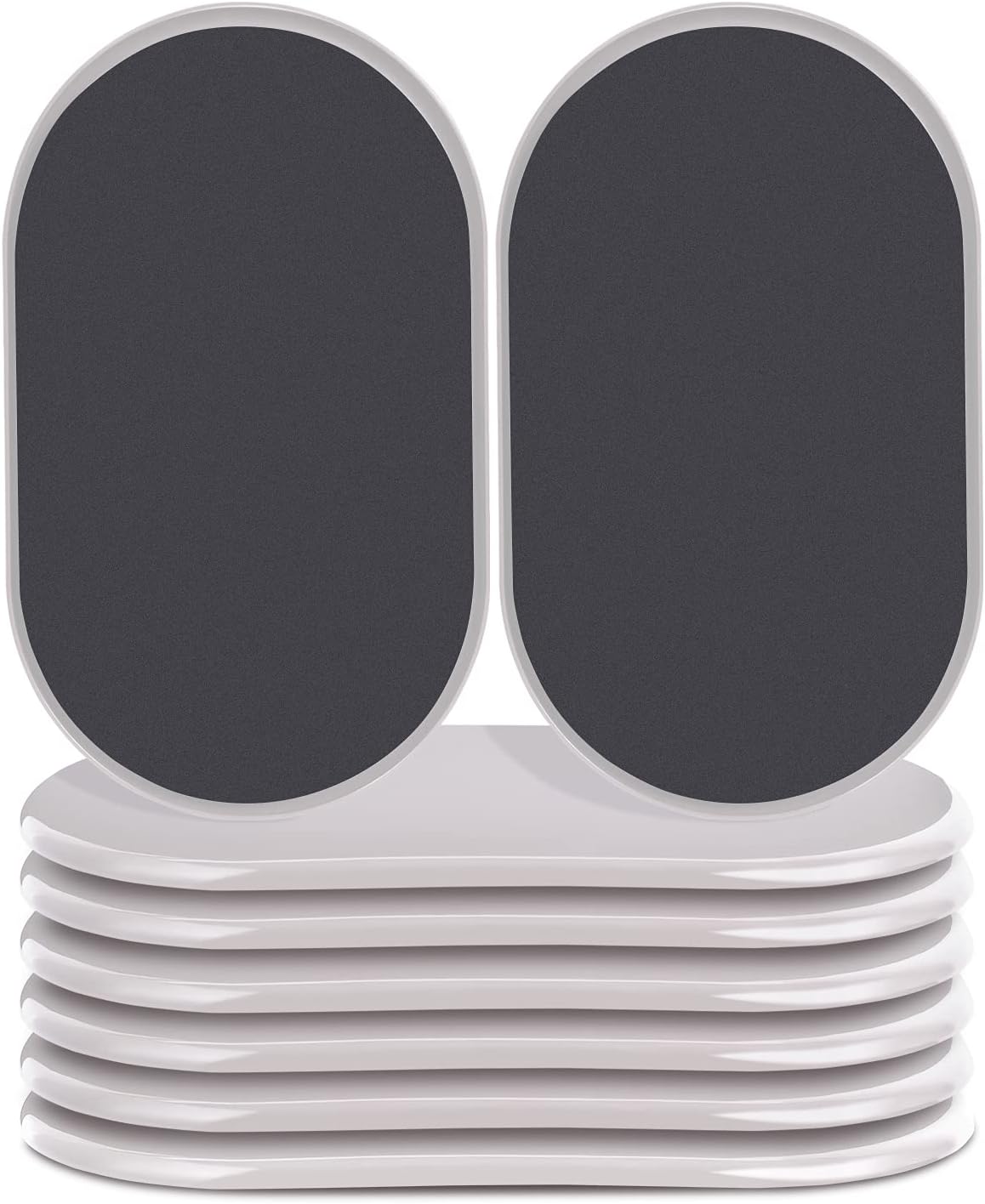 Reusable Large Furniture Movers Sliders for Carpet and Hardwood Floors-8 Pack 9-1/2" Oval Moving