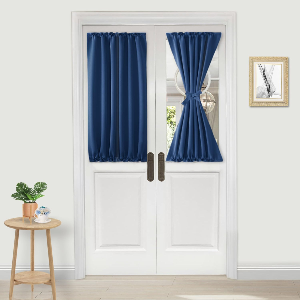 DWCN French Door Curtains – Rod Pocket Thermal Blackout Curtain for Window/Patio