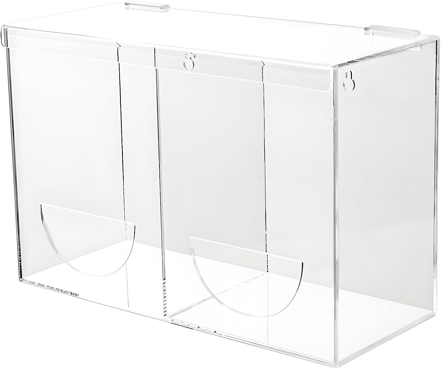 Glove Dispenser Wall Mount - Double Acrylic Hygiene Dispenser Station Holder for Disposable Latex