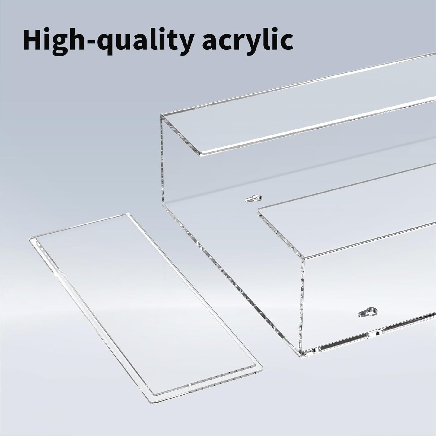 HIIMIEI Acrylic Glove Dispenser Wall Mount, Clear Plastic Glove Rack Floating Triple Gloves Box