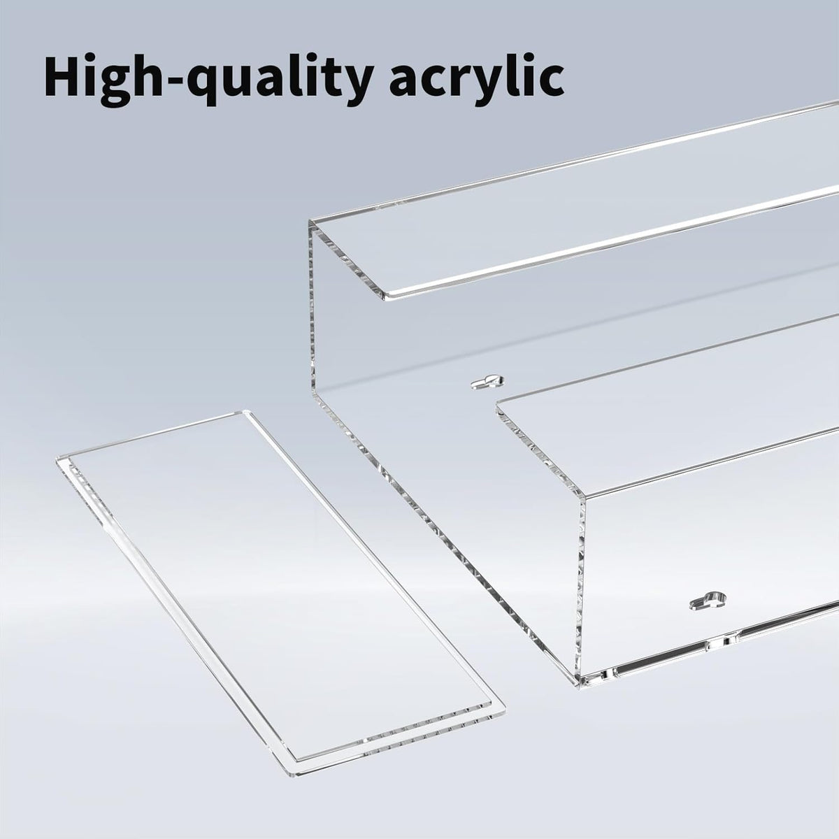 HIIMIEI Acrylic Glove Dispenser Wall Mount, Clear Plastic Glove Rack Floating Triple Gloves Box