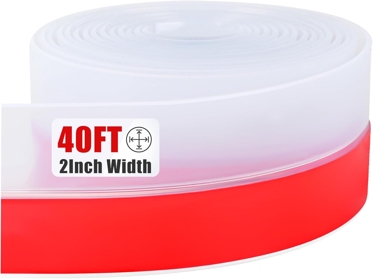 Draft Seal Tape for Doors and Windows 2 in x 40 Ft Silicone Weather Stripping Extra Thick 2mm Door