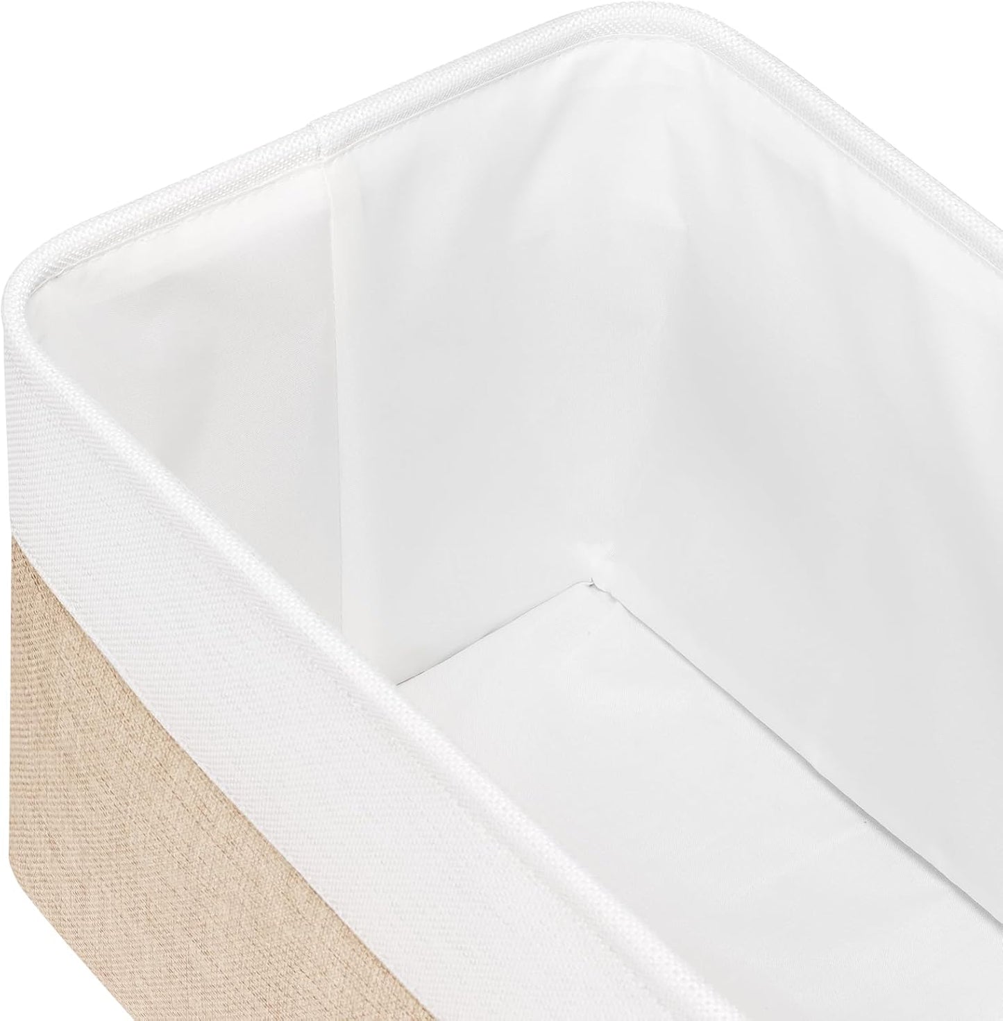 Univivi 15 inch Storage Baskets for Shelves with Handles Hard Bottom Closet Organizer Fabric Bins
