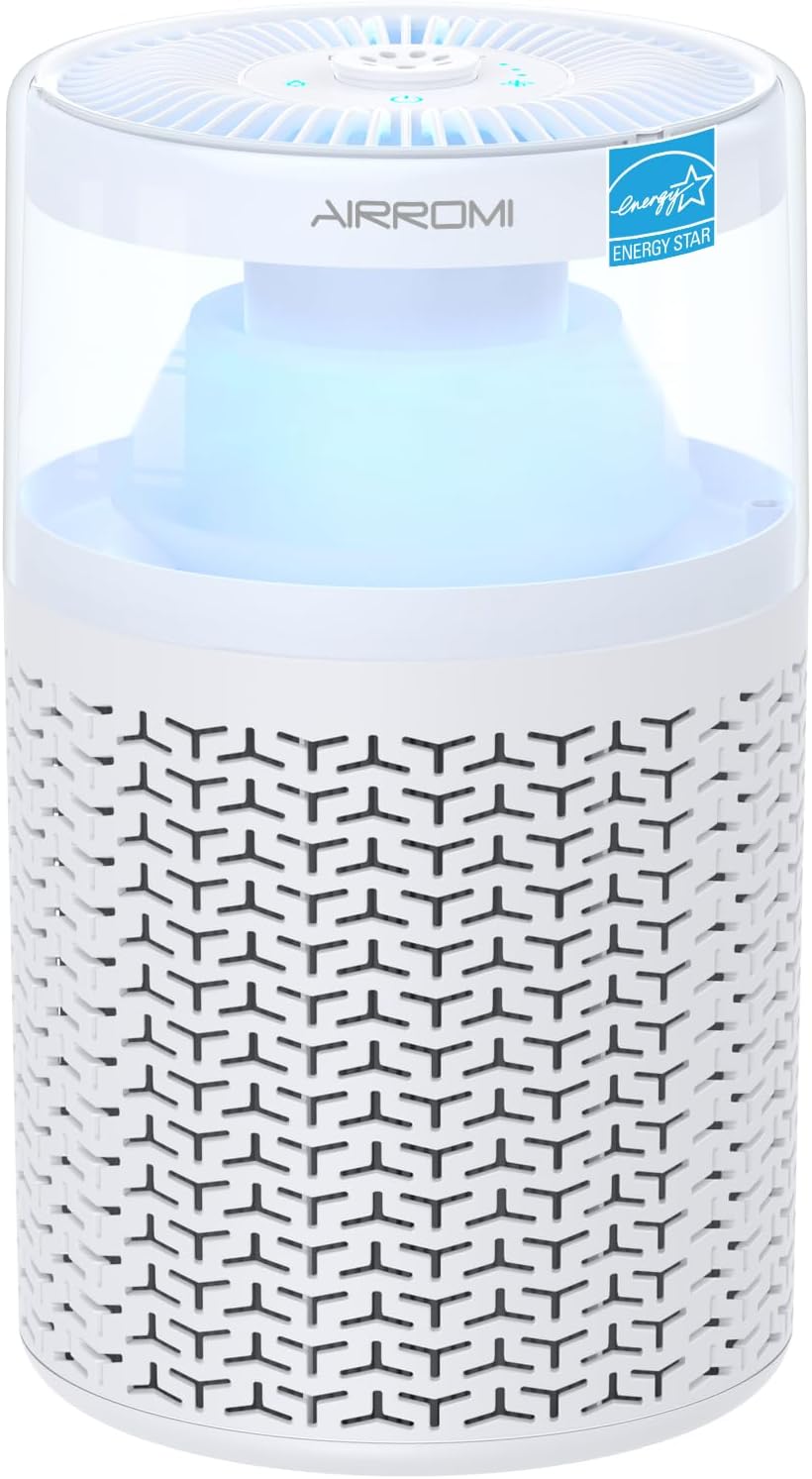AIRROMI Air Purifiers for Bedroom Home,Up to 658 Ft²,Activated Carbon Filter Cleaner,With Fragrance