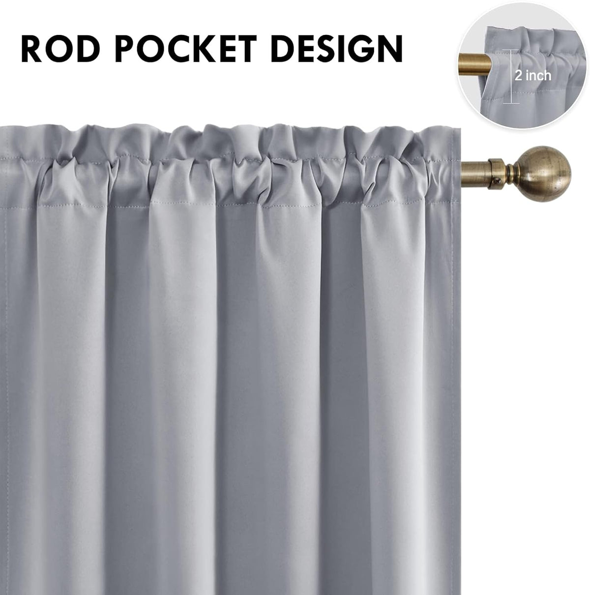 DWCN Blackout Curtains for Living Room Thermal Insulated, Energy Saving & Noise Reducing Bedroom