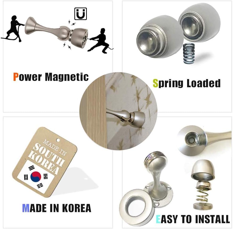 Magnetic Door Stop, Stainless Steel, Magnetic Door Catch, Door Holder, Door Stops, Wall Mounted