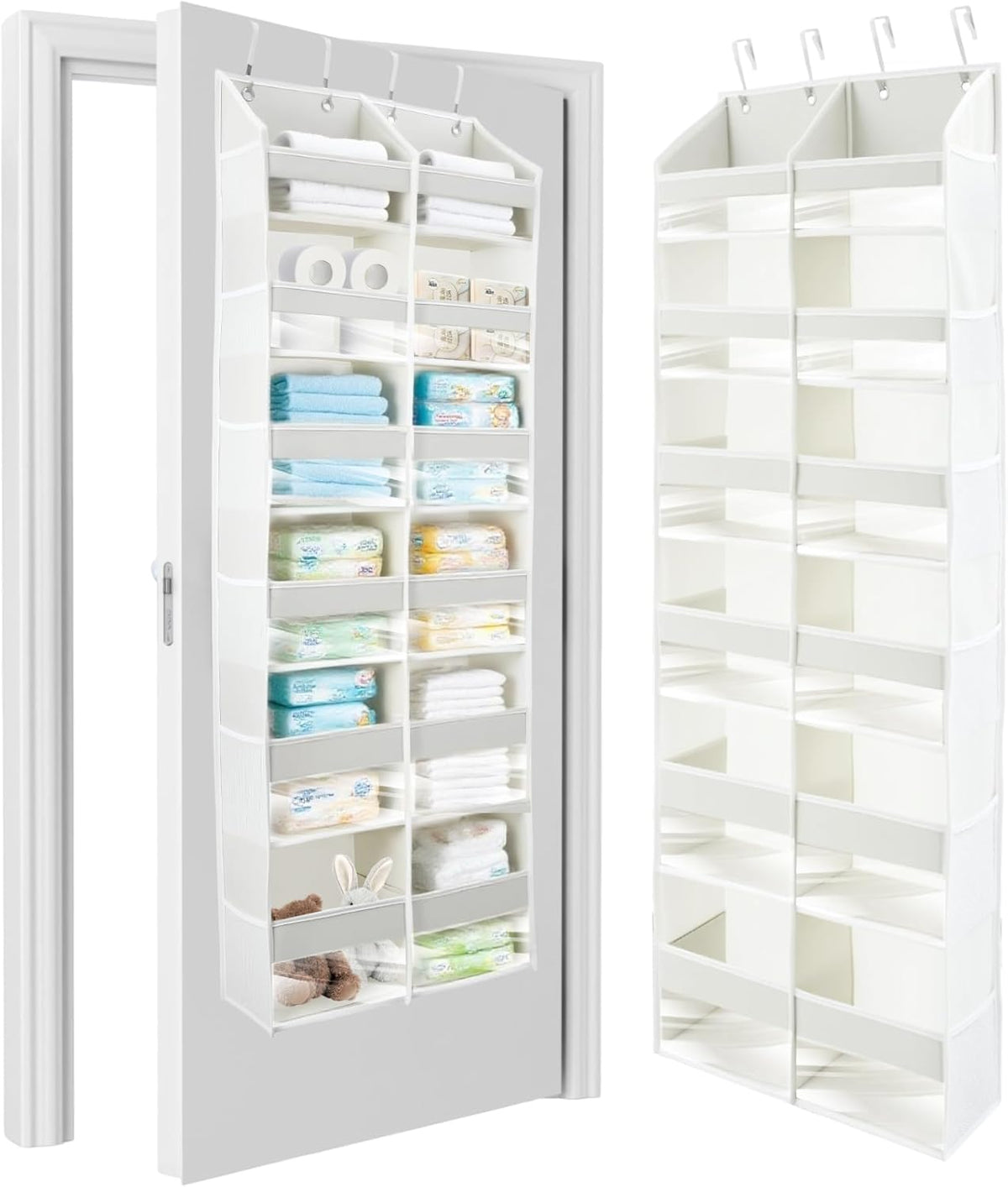 HOMELUX THEORY Heavy Duty Over the Door Organizer - Extra Wide Closet Organizers And Storage