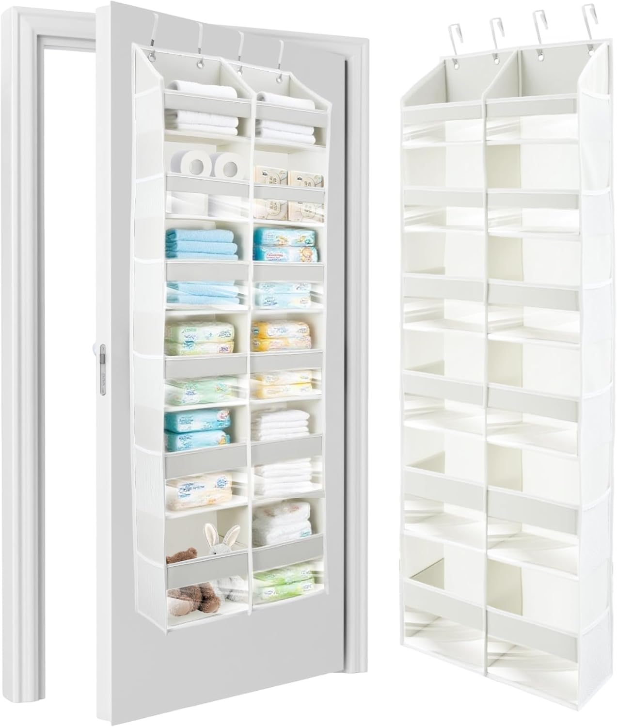 HOMELUX THEORY Heavy Duty Over the Door Organizer - Extra Wide Closet Organizers And Storage