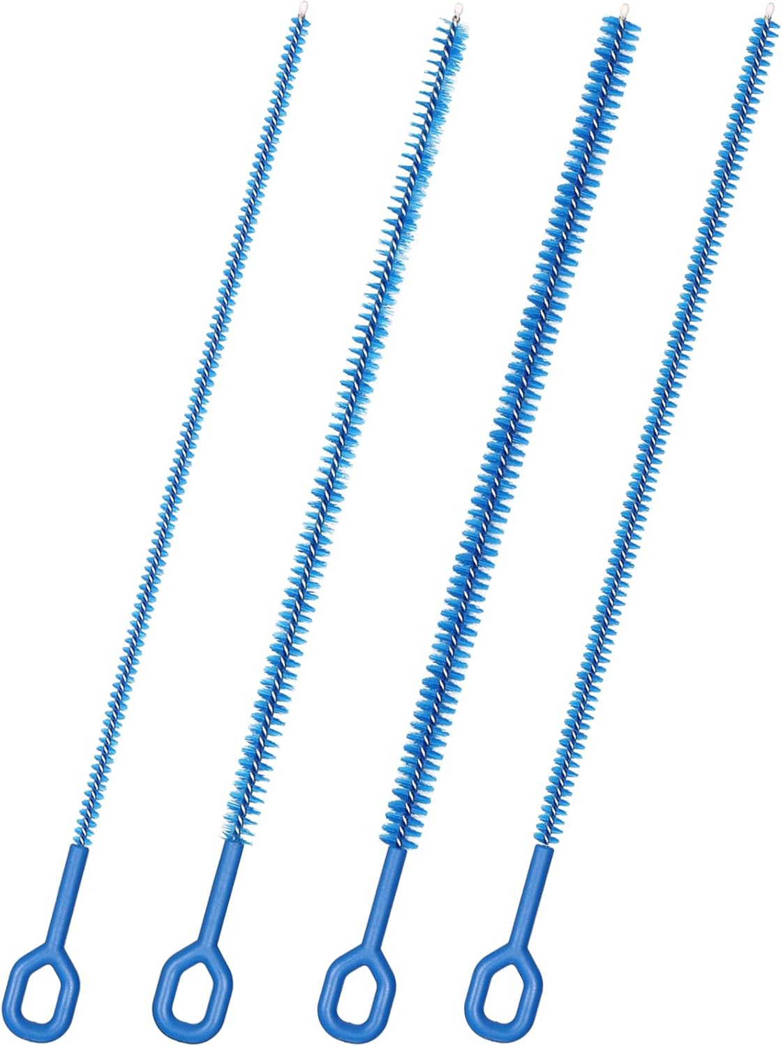 Heavy Duty Straw Cleaner Brush - 12.6 Inch Full Bristles Coverage (4-Size) and Ergonomic Grip