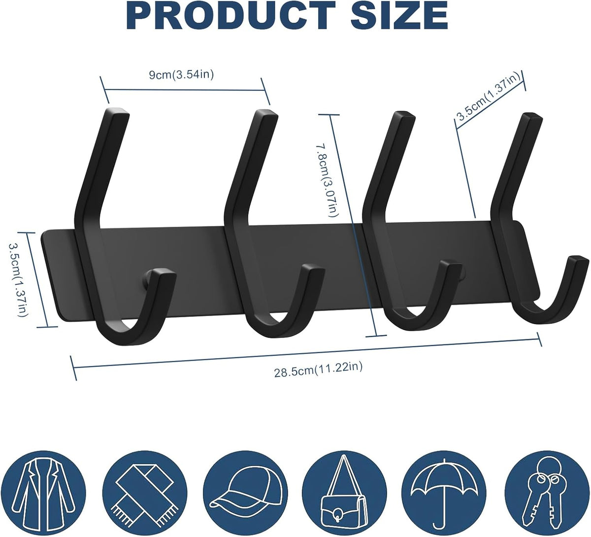 VAEHOLD Wall Hooks, Heavy Duty Aluminum Towel Hooks for Hanging Coat, Hat, Key, Clothes, Closet
