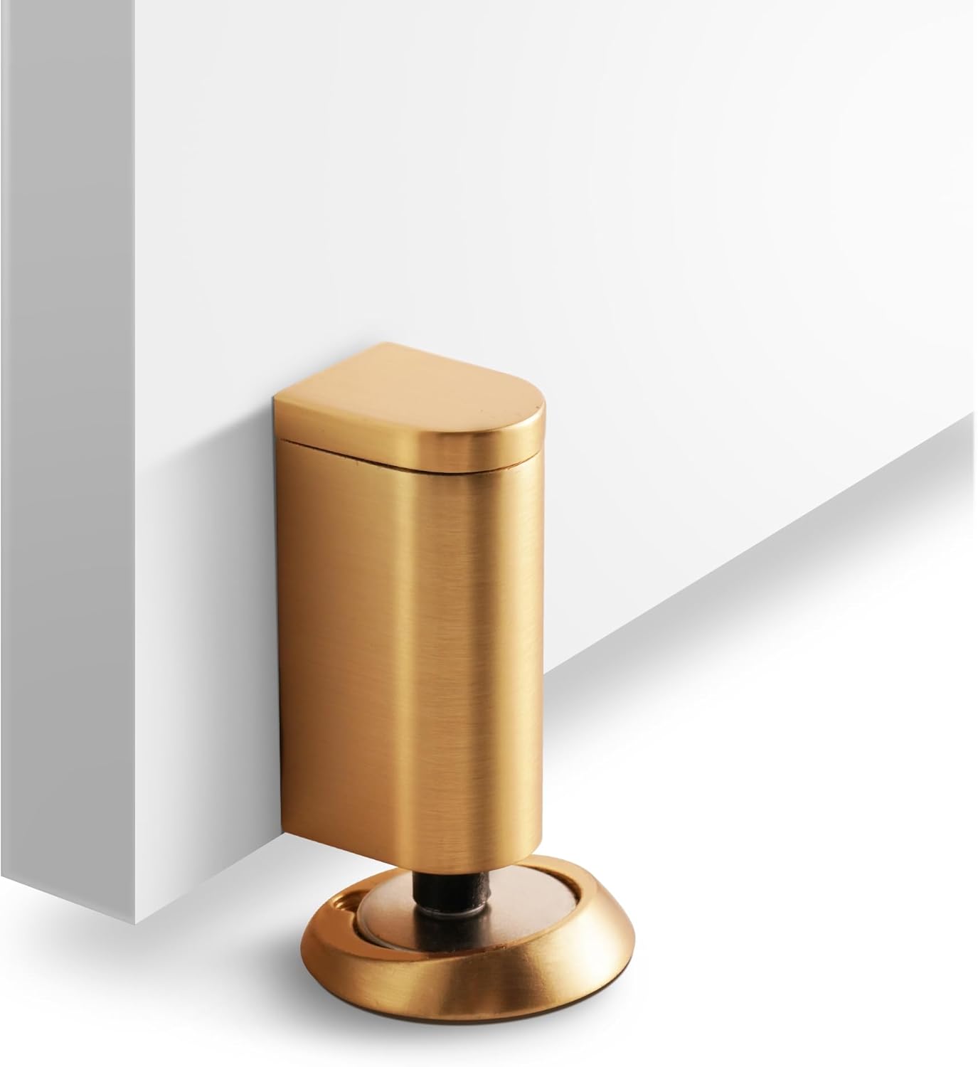 Windproof Magnetic Door Stoppers, 0-0.78" Stroke Mechanical Doorstop, No-Hole Flooring Door Suction