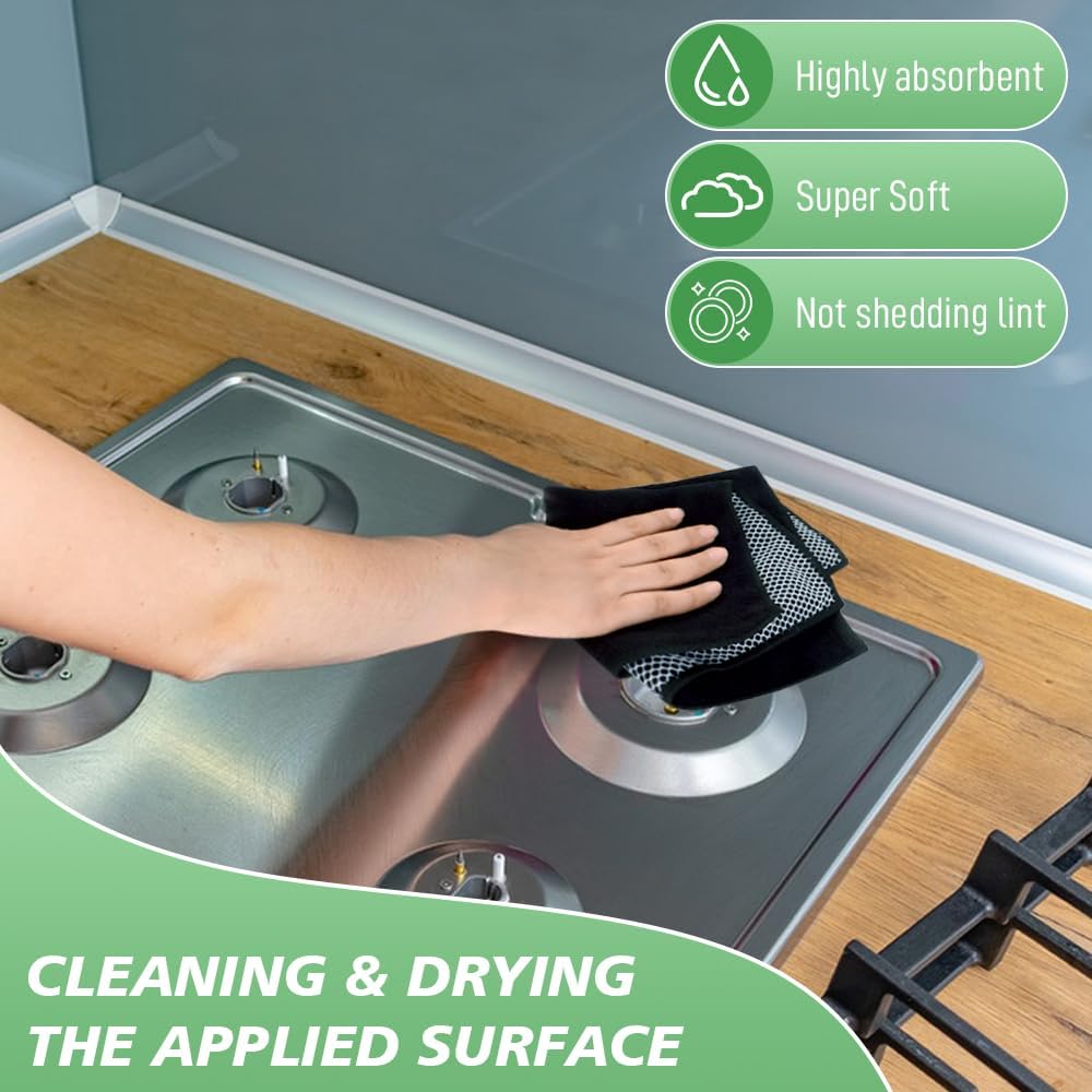SINLAND Microfiber Dish Cloth for Washing Dishes Dish Washing Rags Best Kitchen Washcloth Cleaning
