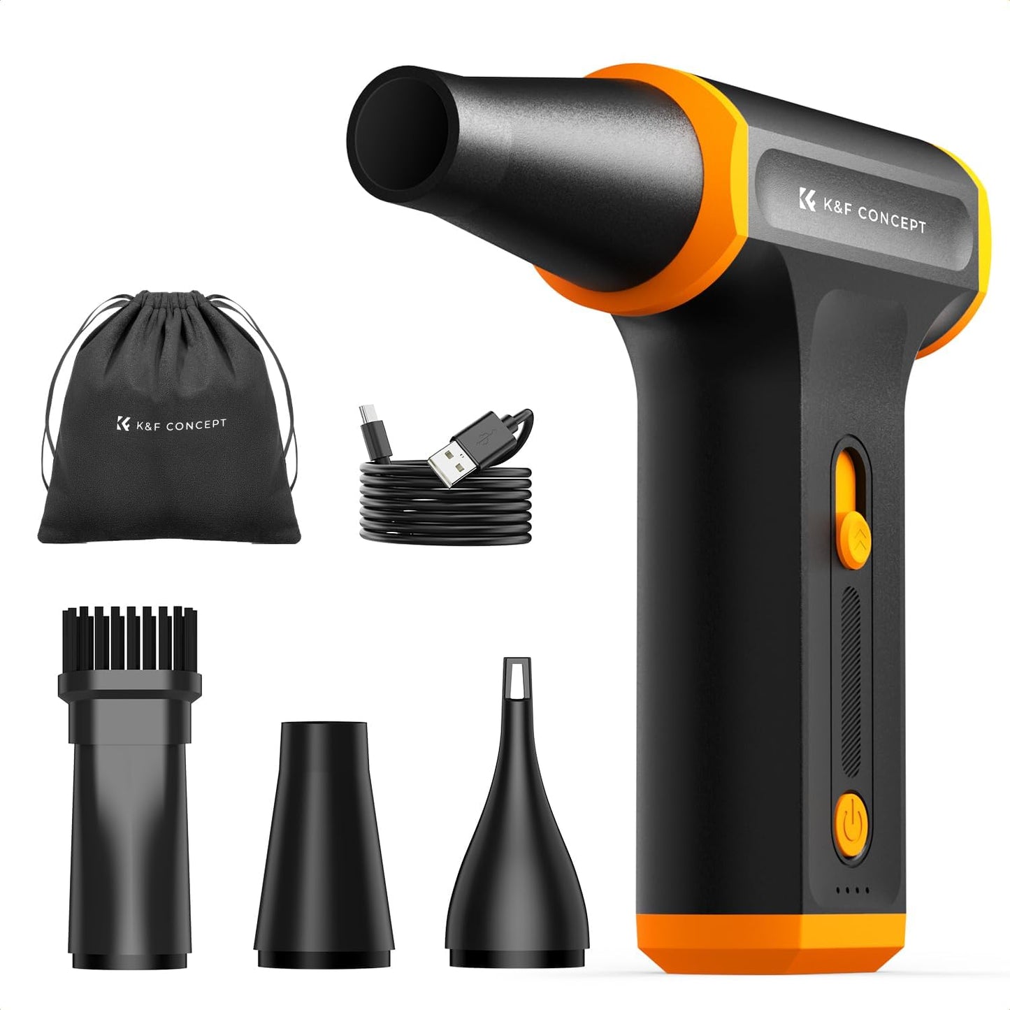 K&F Concept Compressed Air Duster, 3 Gear Adjustable 110000RPM Electric Air Duster