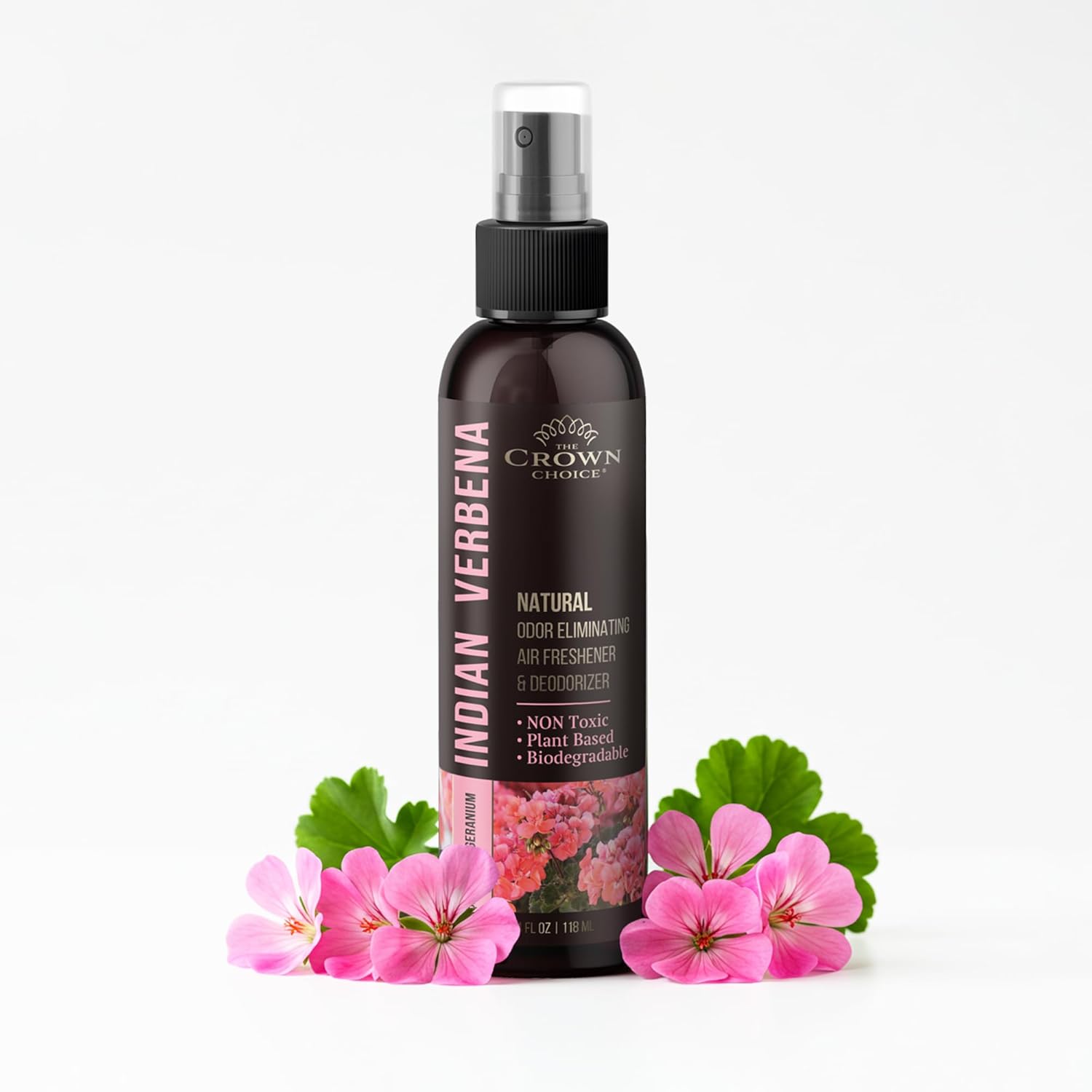 Non-Toxic Odor Eliminator, Natural Geranium & Lemongrass Air Freshener Spray for Home, Room, Closet