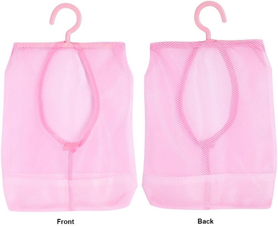 Clothespin Bag, Multi Purpose Hanging Mesh Storage Bag Clothespin Bag with Hanger for Socks