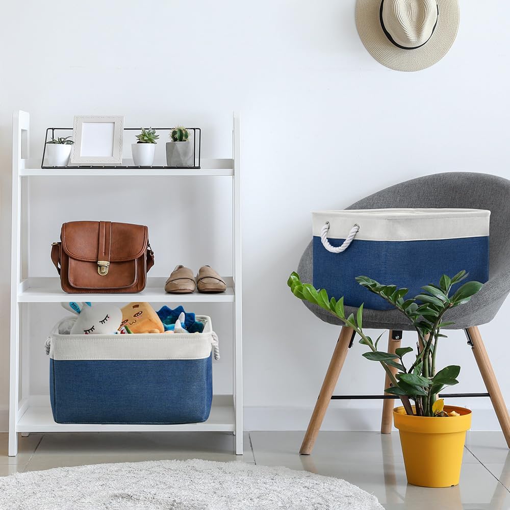 TheWarmHome Organization and Storage Basket for Organizing - X Large 3 Pack 17.7L×13.8W×9.8H in