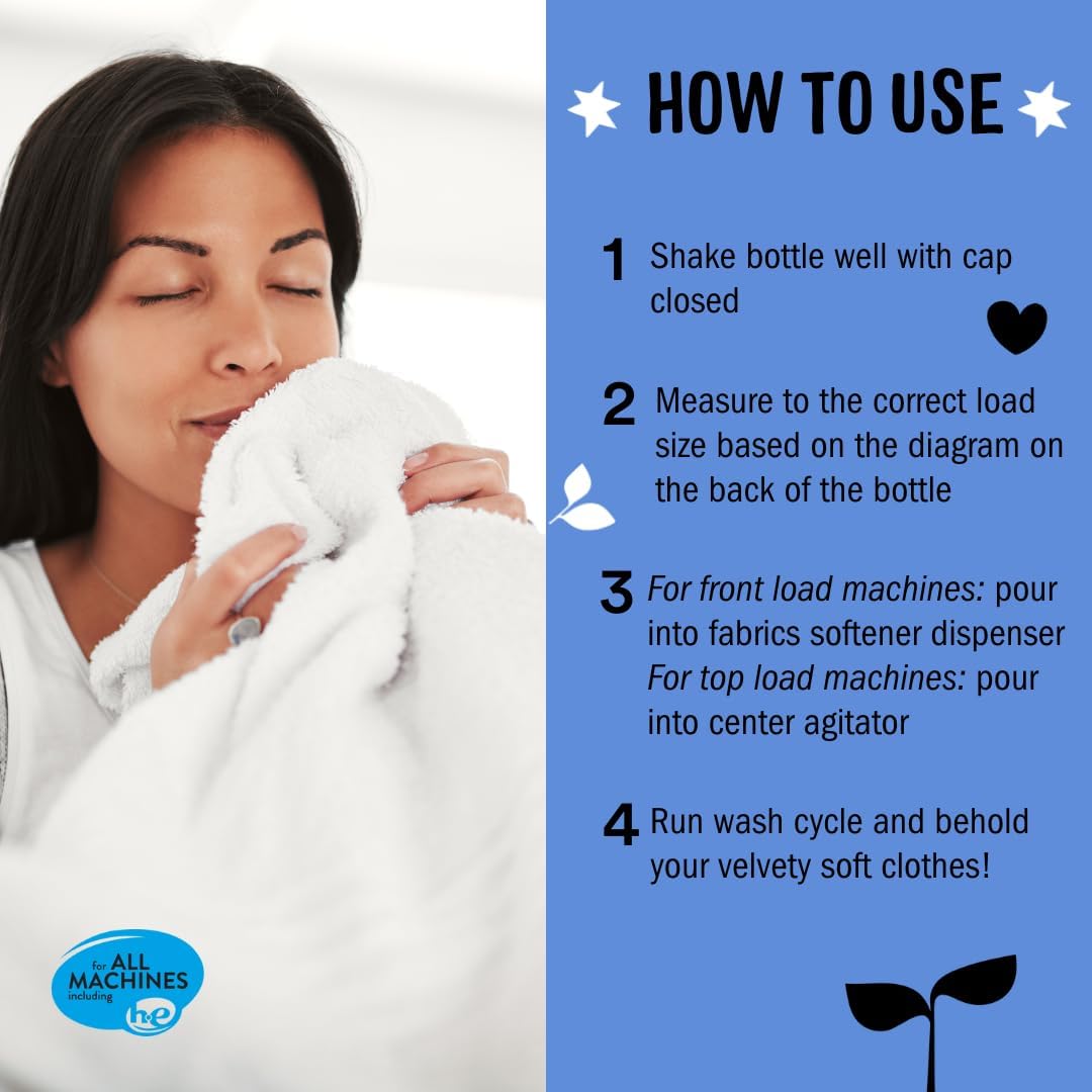 Molly’s Suds Fabric Softener Liquid for Sensitive Skin | Vinegar-Powered, Infused with Essential