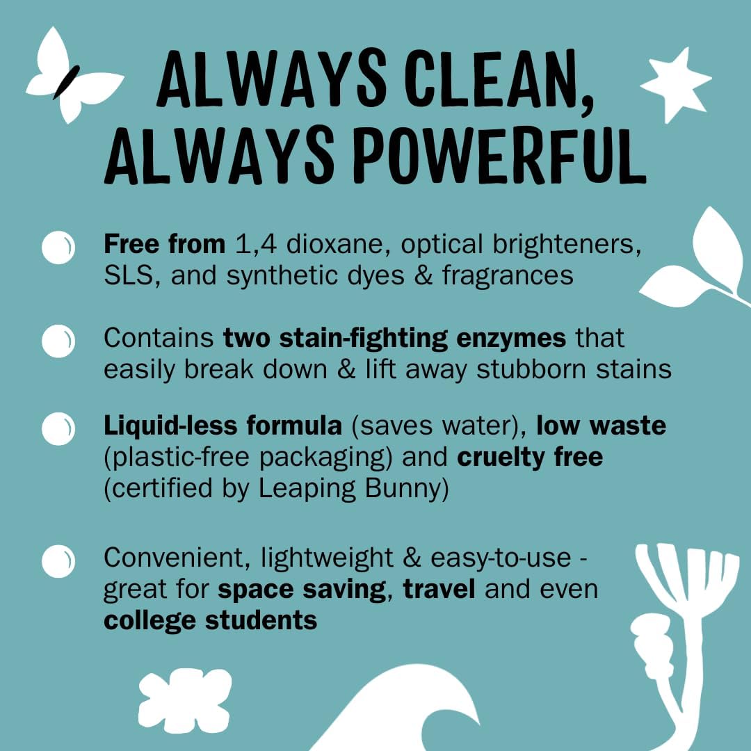 Molly’s Suds Laundry Detergent Sheets | Gentle on Sensitive Skin, Powerful Bio-Based Enzymes