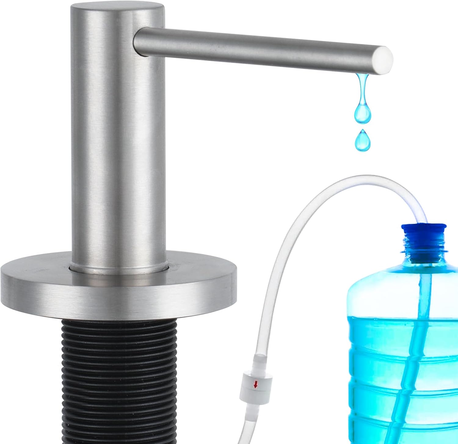 Gappo Upgraded Soap Dispenser for Kitchen Sink Brushed Nickel, Stainless Steel Countertop Pump