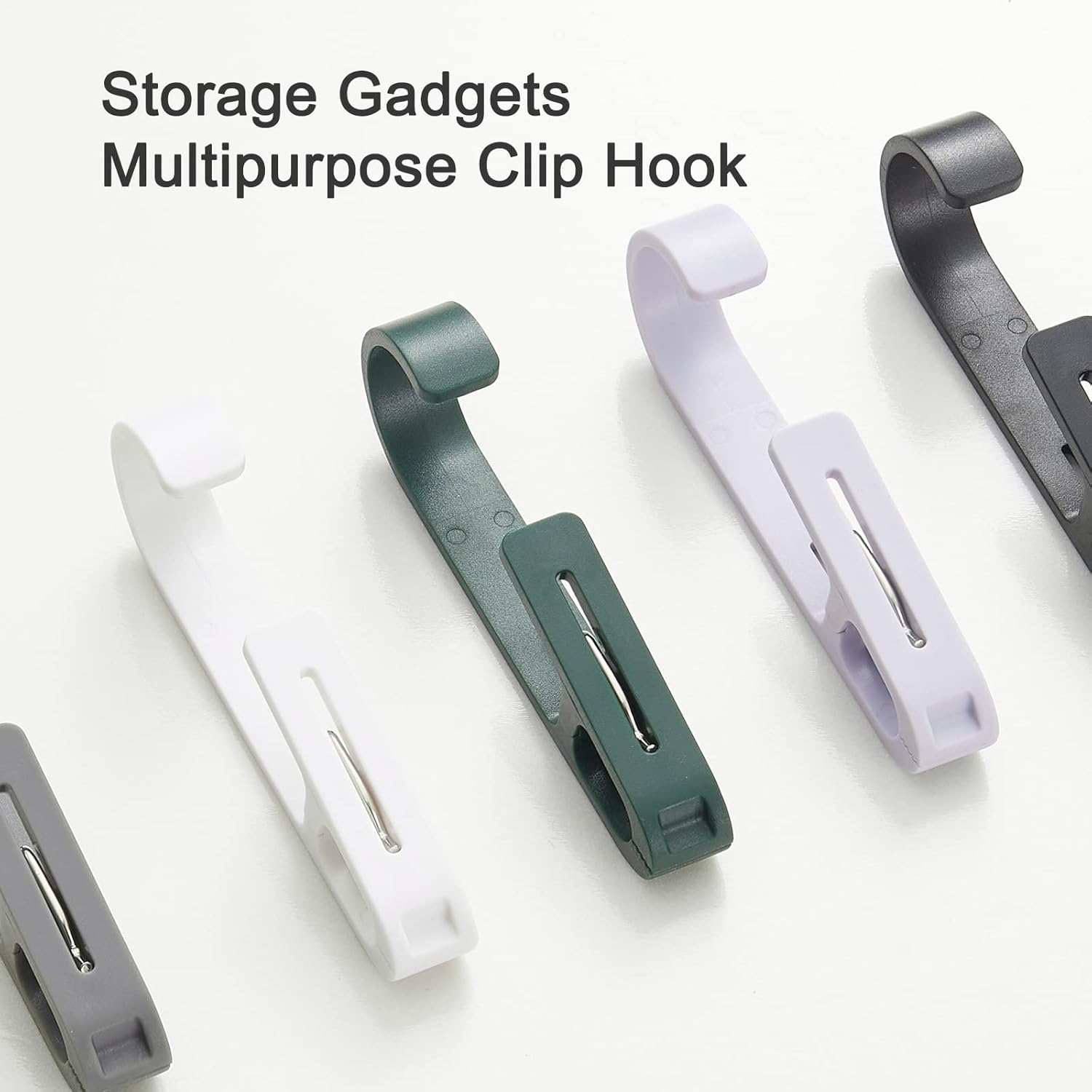 Large Clothes Pins Towel Clips, 4 Pcs Multipurpose Strong Plastic Hanger S Hook for Shower Curtain
