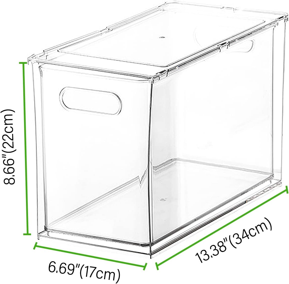 shopwithgreen Refrigerator Organizer and Storage Bins with Pull-out Drawer, Stackable Clear Fridge