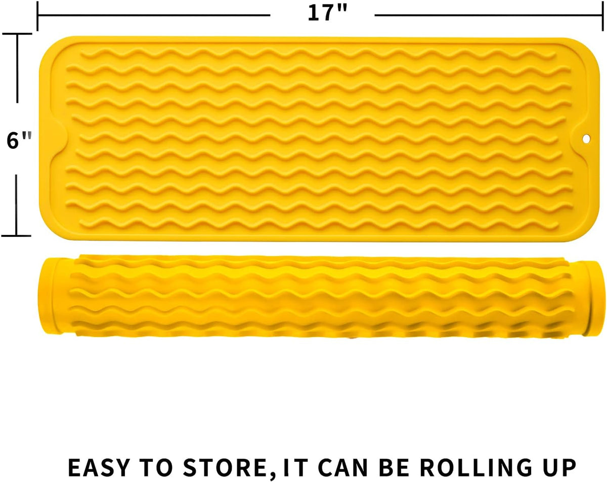 Silicone Dish Drying Mat for Multiple Usage,Easy clean,Eco-friendly,Heat-resistant Silicone Mat for