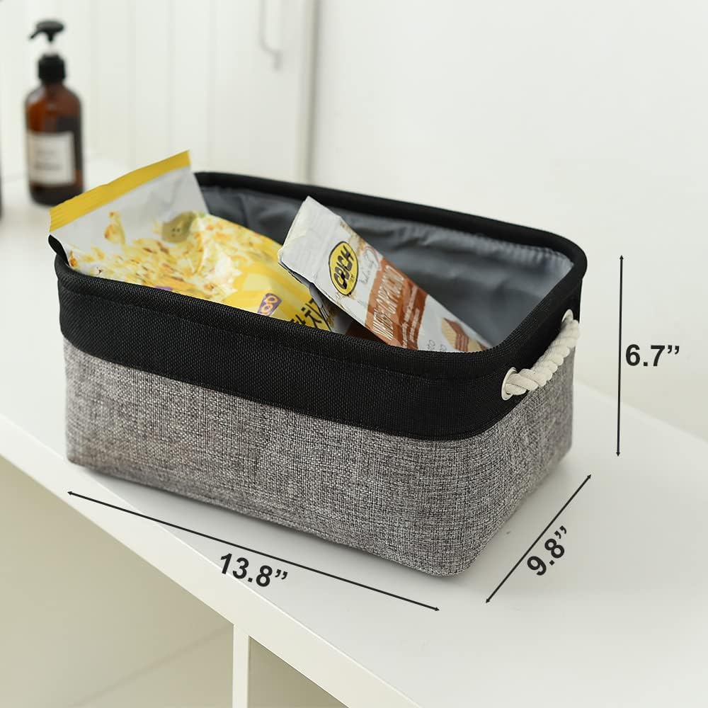 TheWarmHome Storage Basket for Organizing - 1 Pack 14x10x6.7 inch Collapsible Storage Bins for
