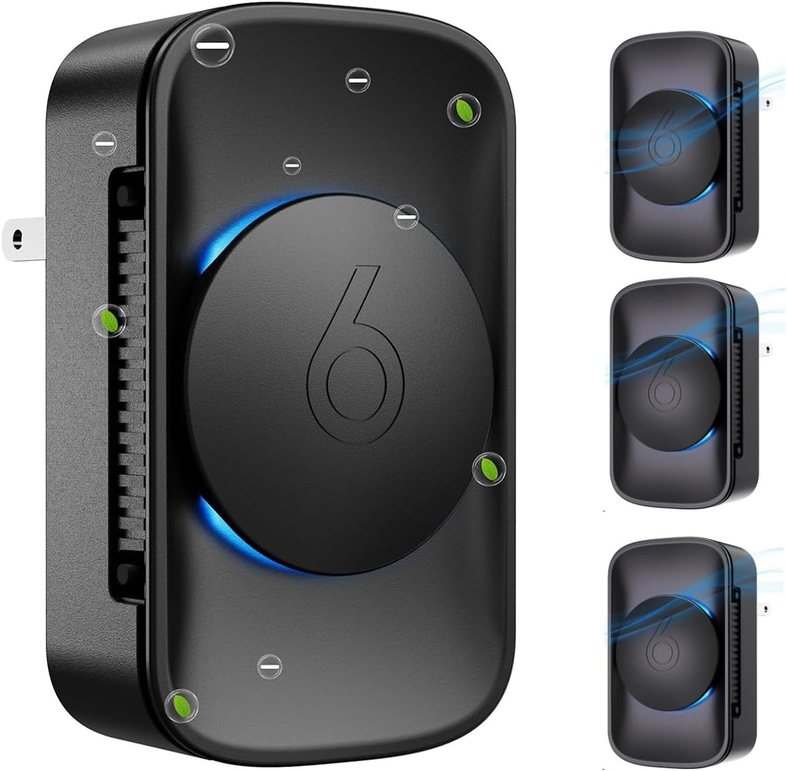iDiskk [4 Pack] Air Purifier for Home,Plug-In Negative Ion Quiet Air Ionizers for Bedroom, Office