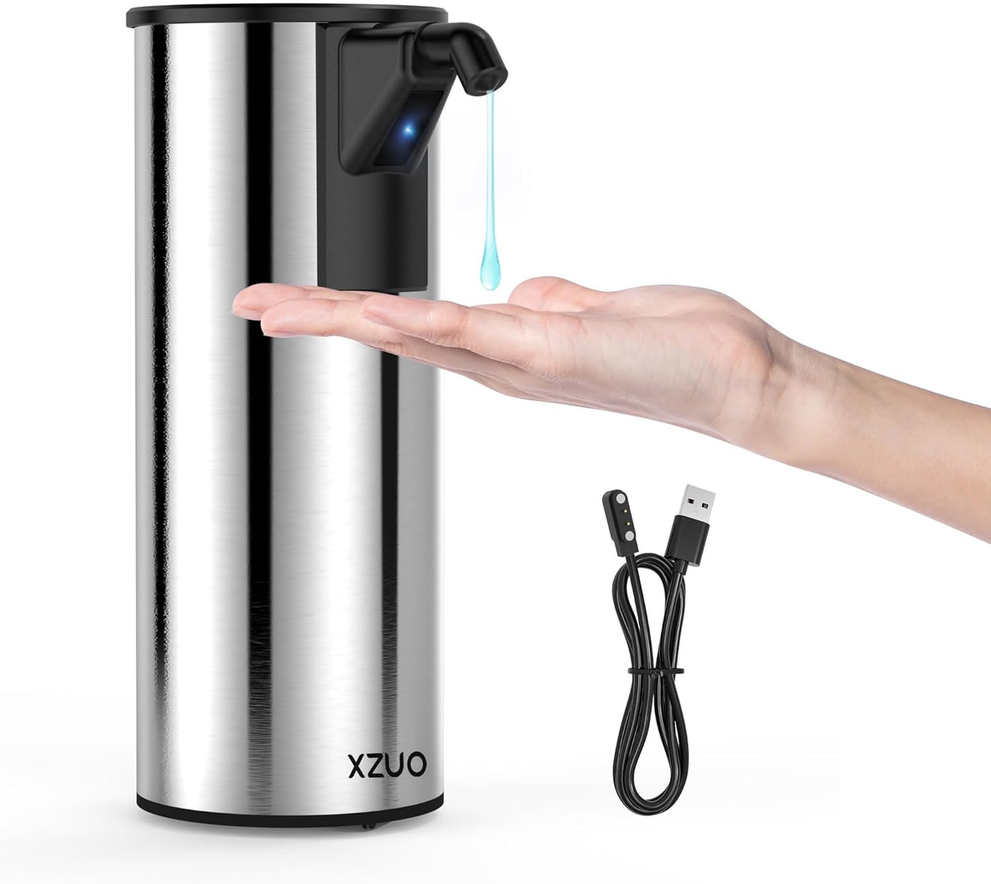 Automatic Soap Dispenser Touchless 11.8oz/350ml Four-Level Adjustable Dispenser Volume，Stainless