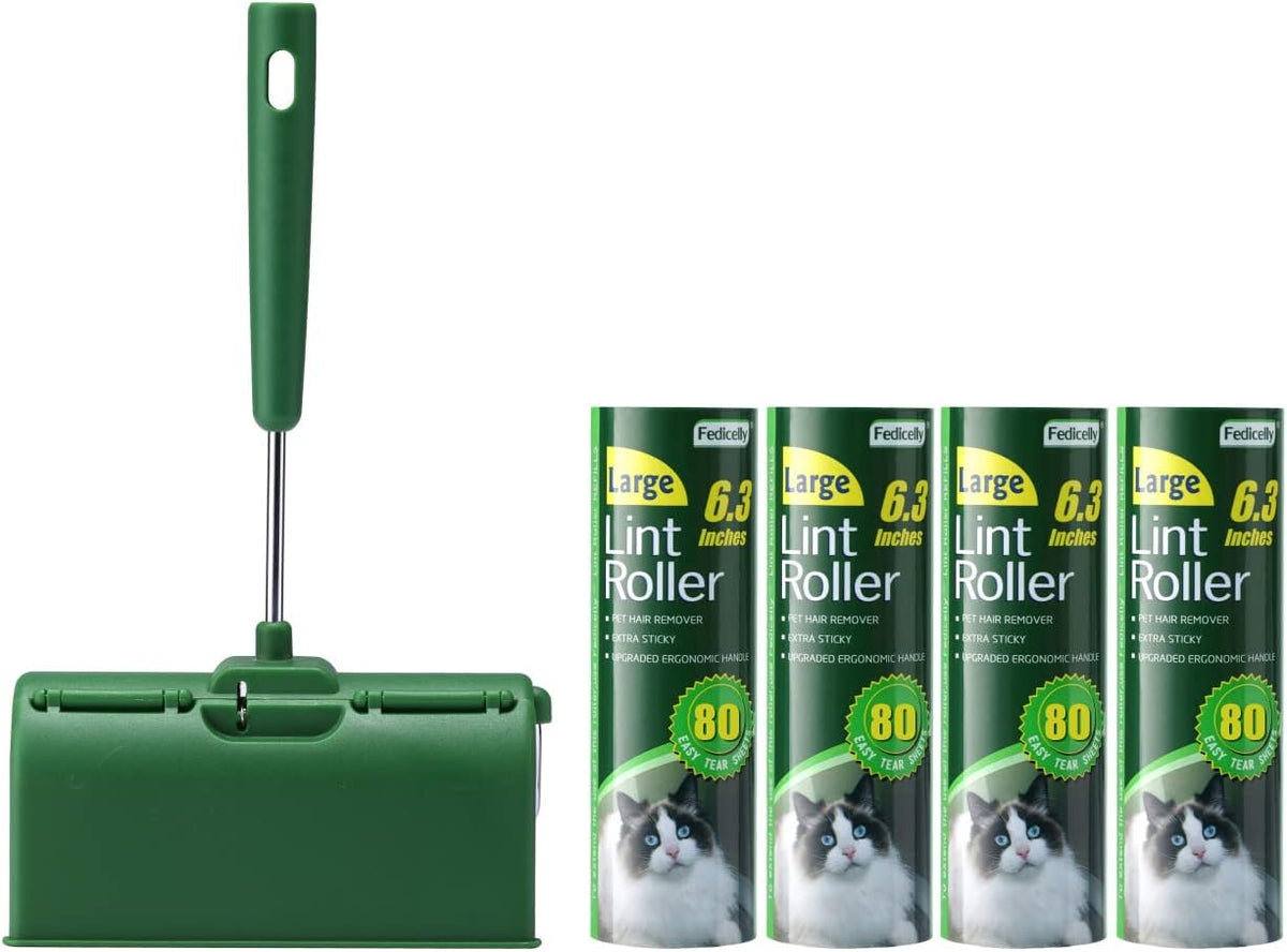 Fedicelly Large Lint Rollers Pet Hair Extra Sticky Furniture,Cat Dog Hair Remover Laundry Clothes