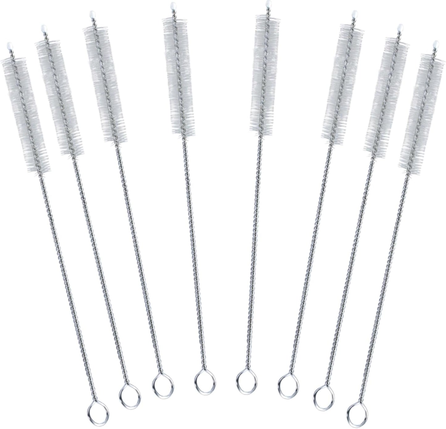 Long Straw Cleaner Brush Set Travel: 8 Pack Straw Brush Cleaner for Cleaning Straws, Stainless