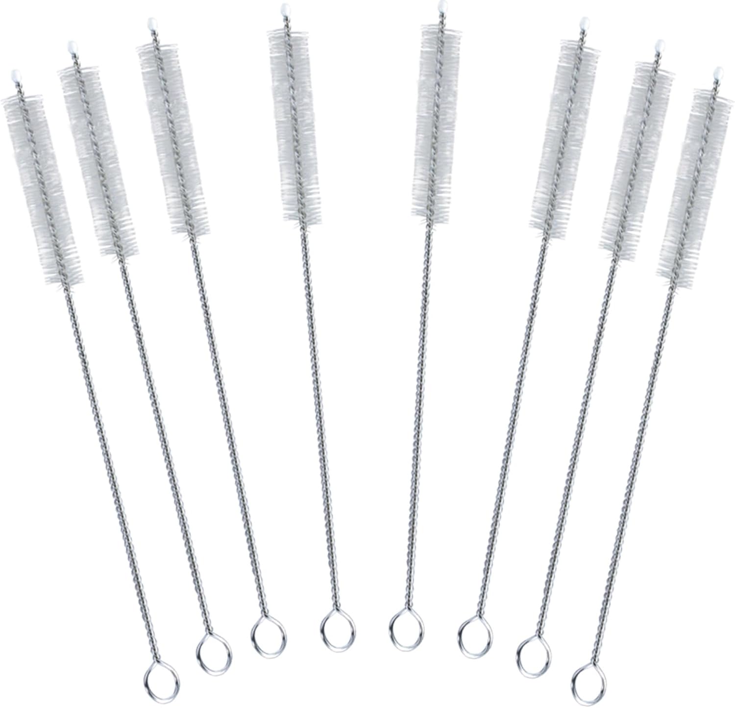 Long Straw Cleaner Brush Set Travel: 8 Pack Straw Brush Cleaner for Cleaning Straws, Stainless