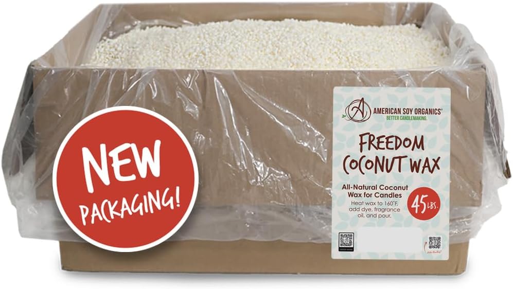 American Soy Organics Freedom Coconut Soy Wax Beads for Candle Making - Natural Candle Making