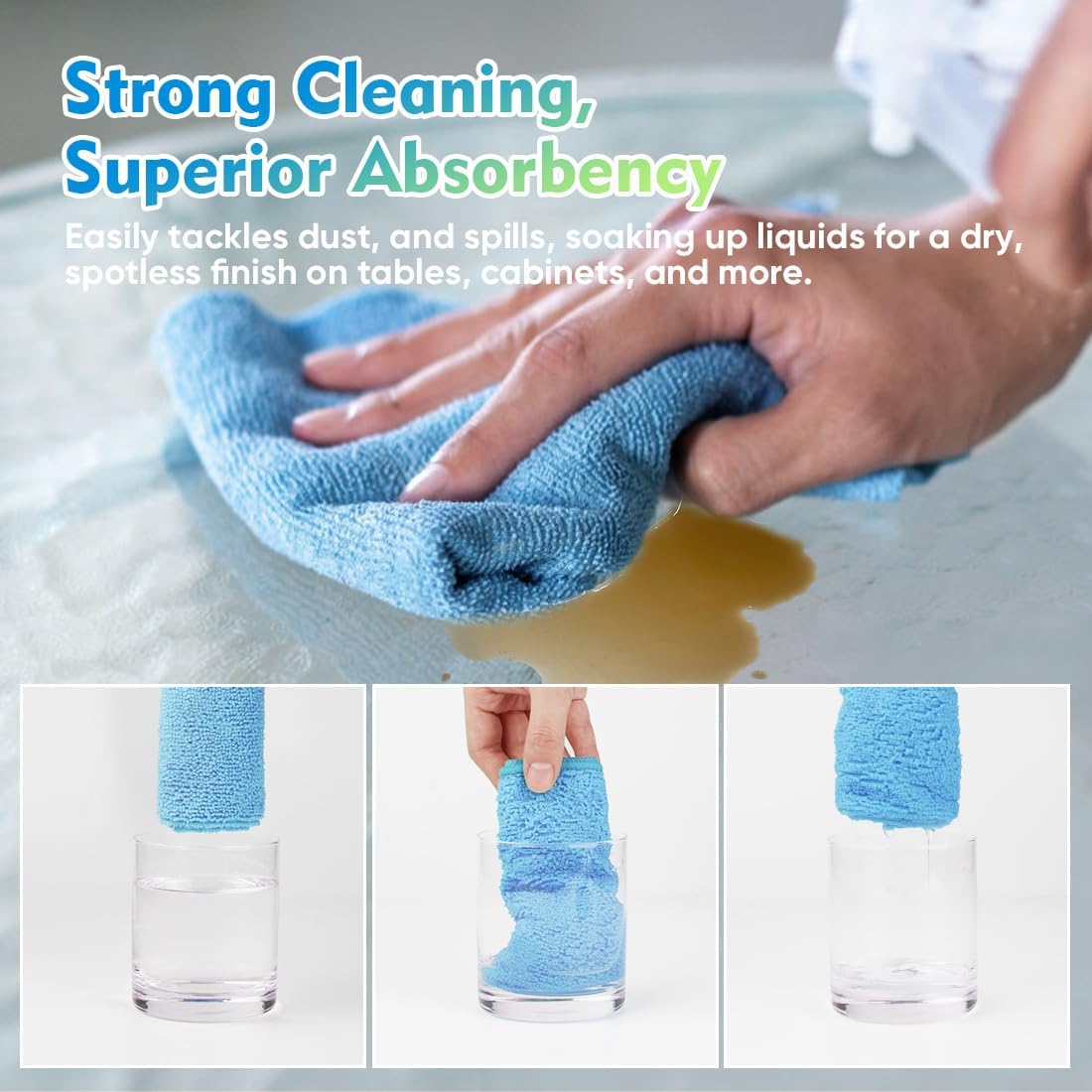 HOMEXCEL Microfiber Cleaning Cloth 6 Pack 12.5 x 12.5 inch Microfiber Towels for Cars Ultra