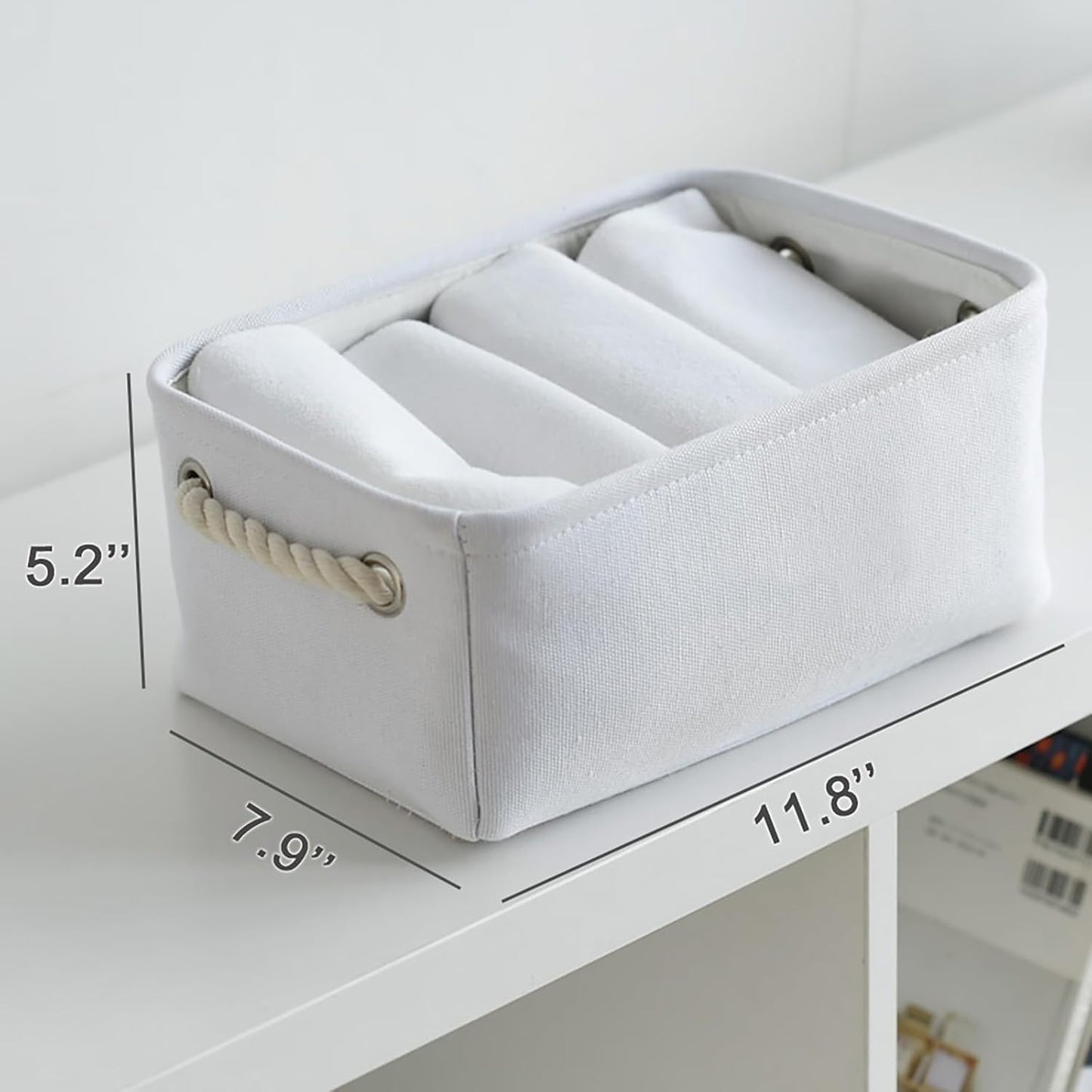 TheWarmHome Storage Basket for Organizing - Small 6 Pack 11.8x7.8x5.2 inch Gifts for Empty with