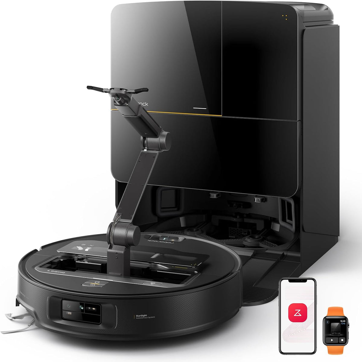 roborock Saros Z70 Robot Vacuum and Mop, OmniGrip Arm, AI-Powered, 22,000Pa Suction, 3.14’’ Ultra